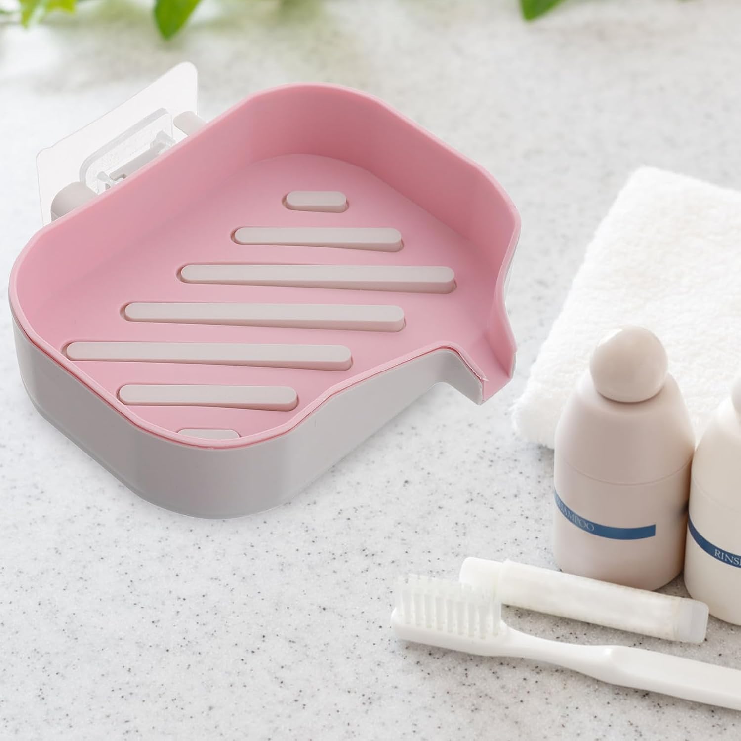 DRESSOOS Multifunctional Soap Dish with Drainage and Hooks