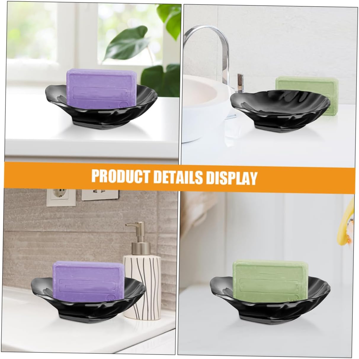 Ciieeo 2pcs Shell Soap Holder for Bathroom Kitchen