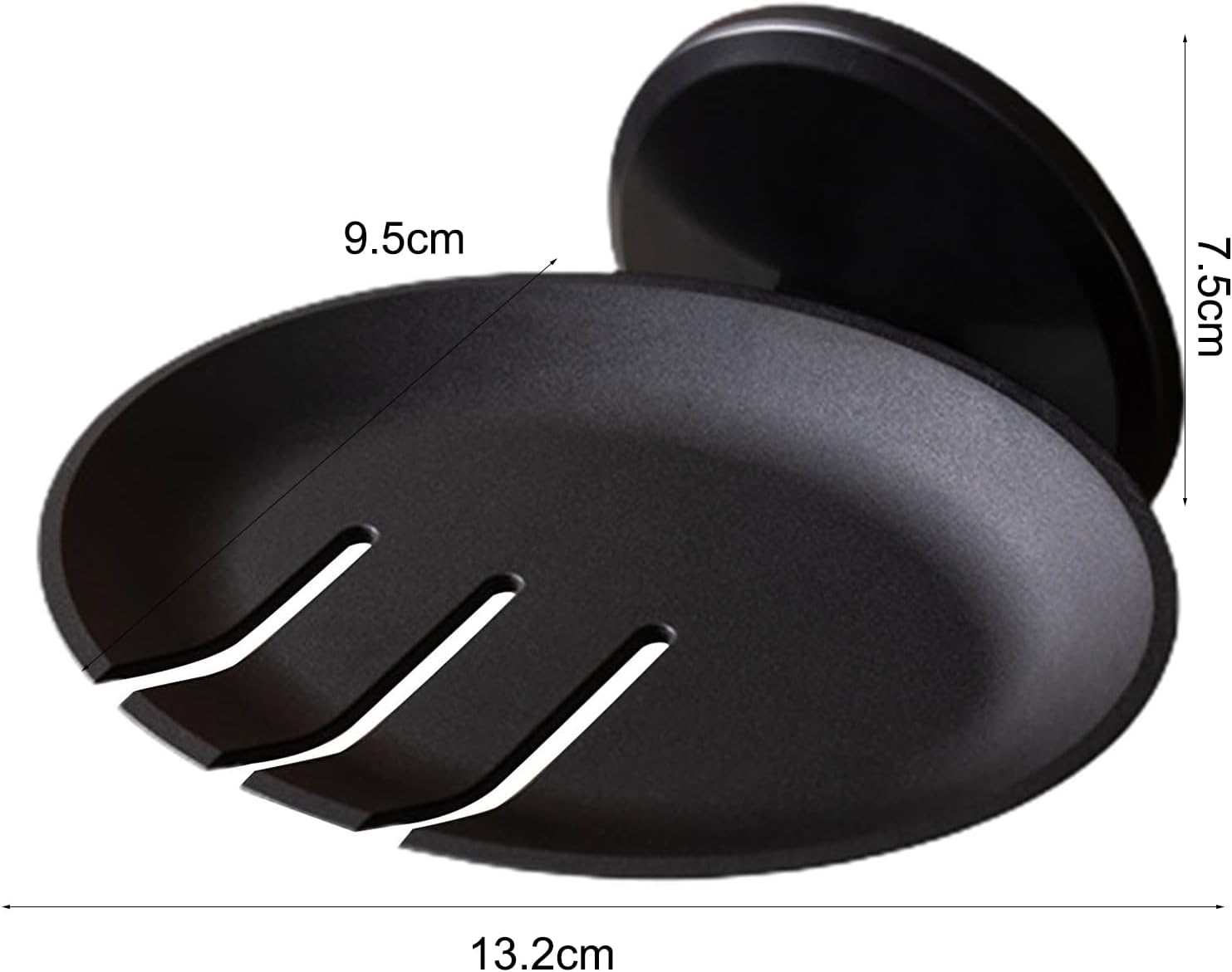 Curfair Soap Dish Wall-Mounted Black Durable