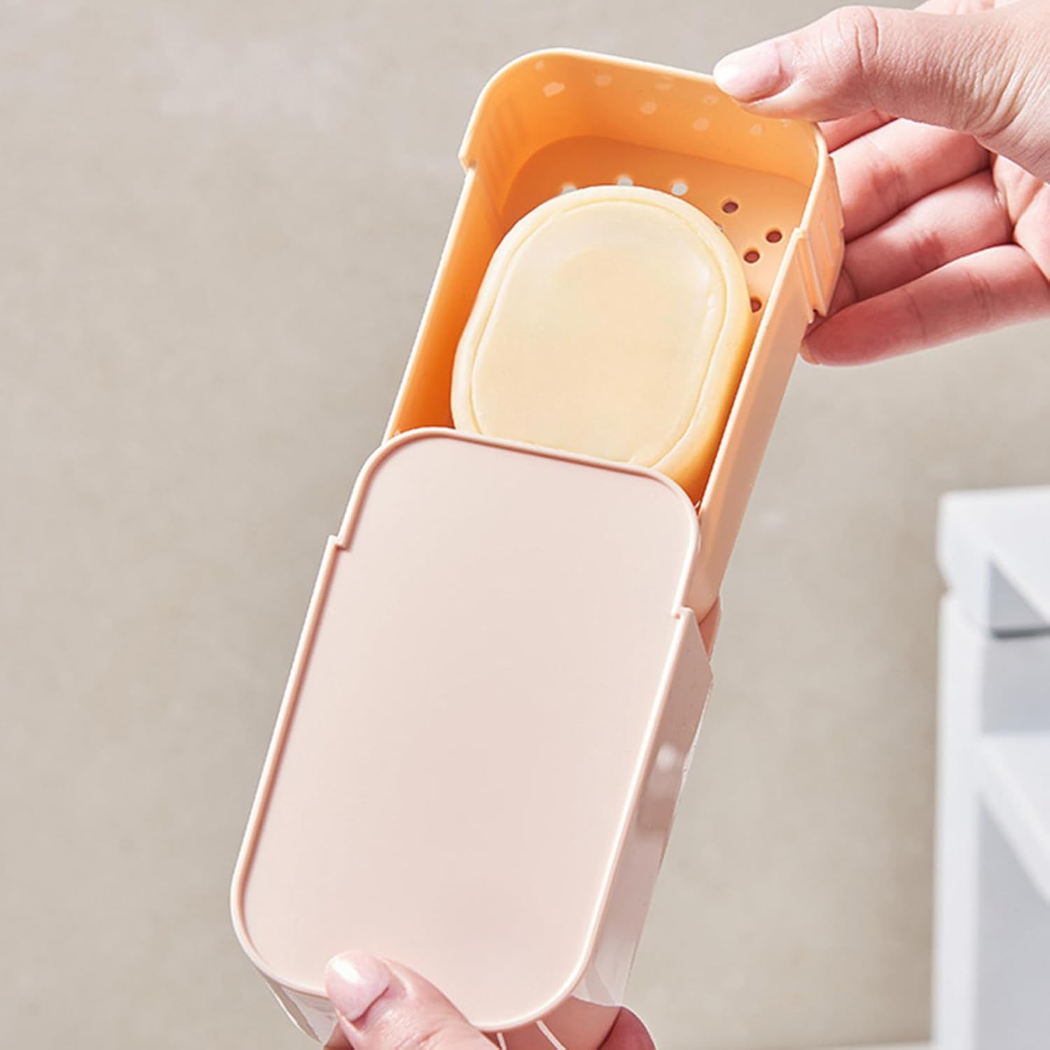 Bar Soap Travel Case Pink Leakproof Portable Holder
