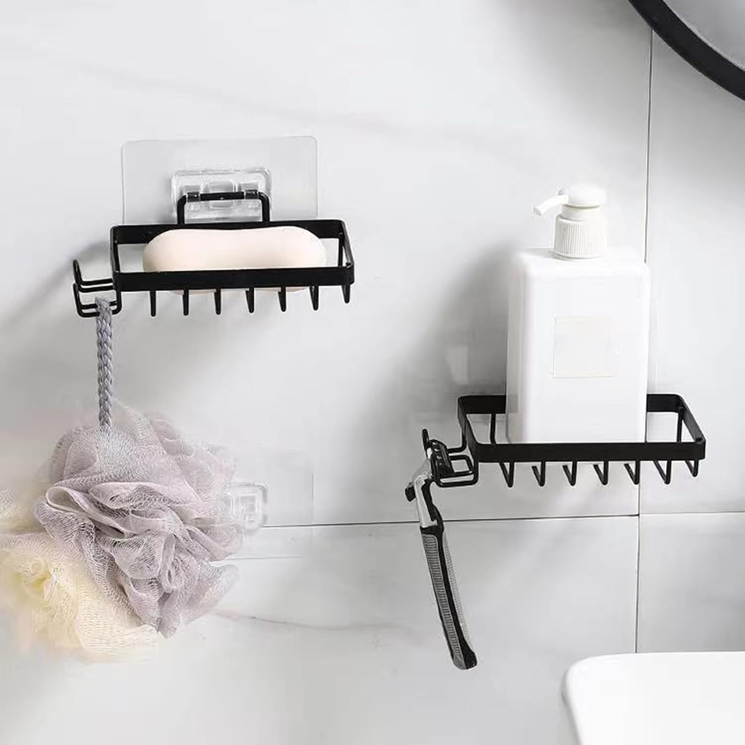 Grebest Stainless Steel Soap Loofah Holder Wall Mount 1pc