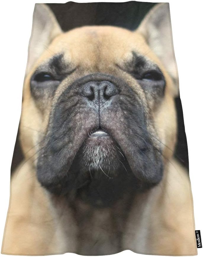 Moslion Funny French Bulldog Bath Towel 64x32 Inches