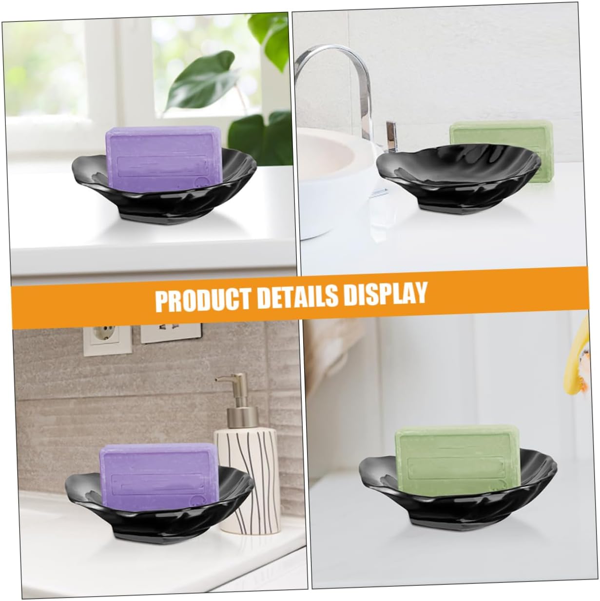Unomor Shell Shaped Soap Dish Holder 2pcs