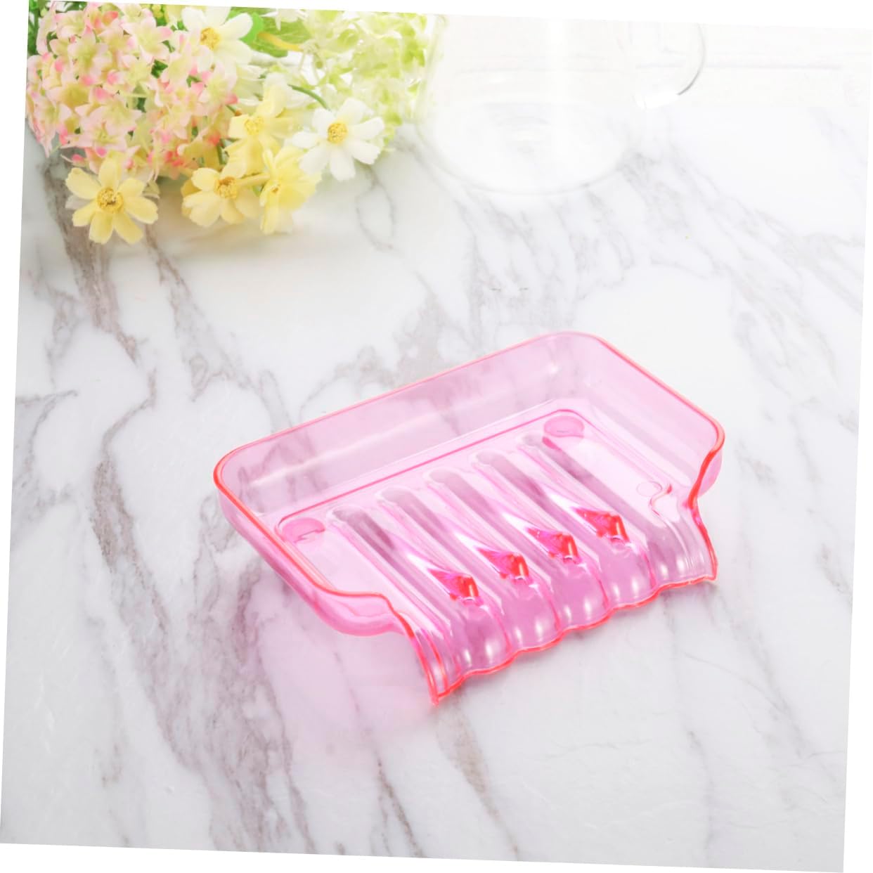 Modern Red Suction Soap Dish for Shower Wall Mount