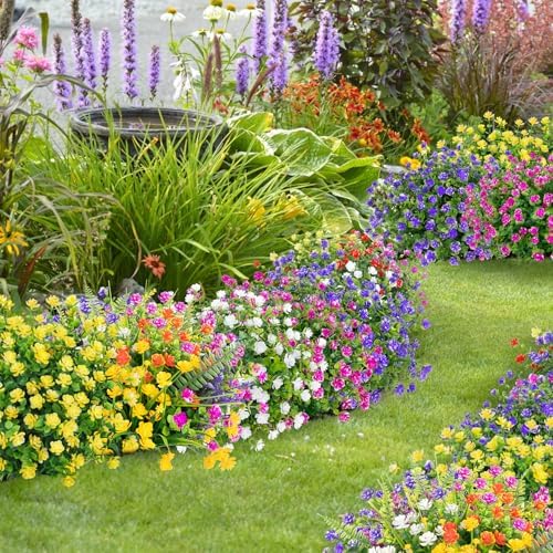 Bassion 20 Packs UV Resistant Artificial Eucalyptus Flowers