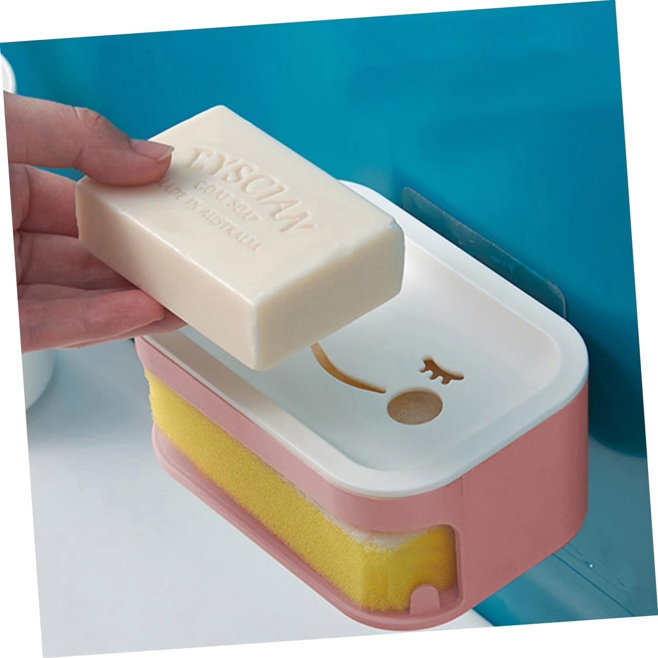 Double Layer Wall-Mounted Soap Holder for Bathroom and Kitchen