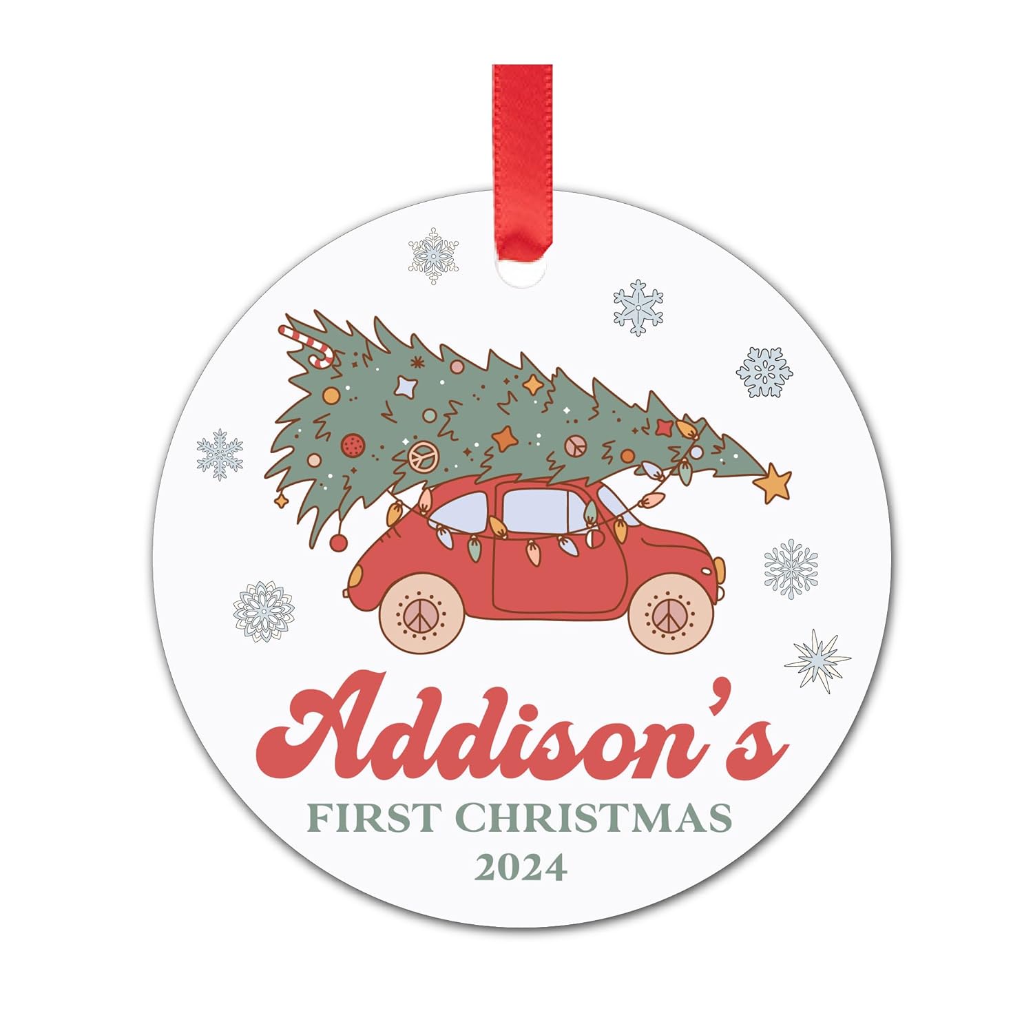 Personalized Babys First Christmas Ornament 2024