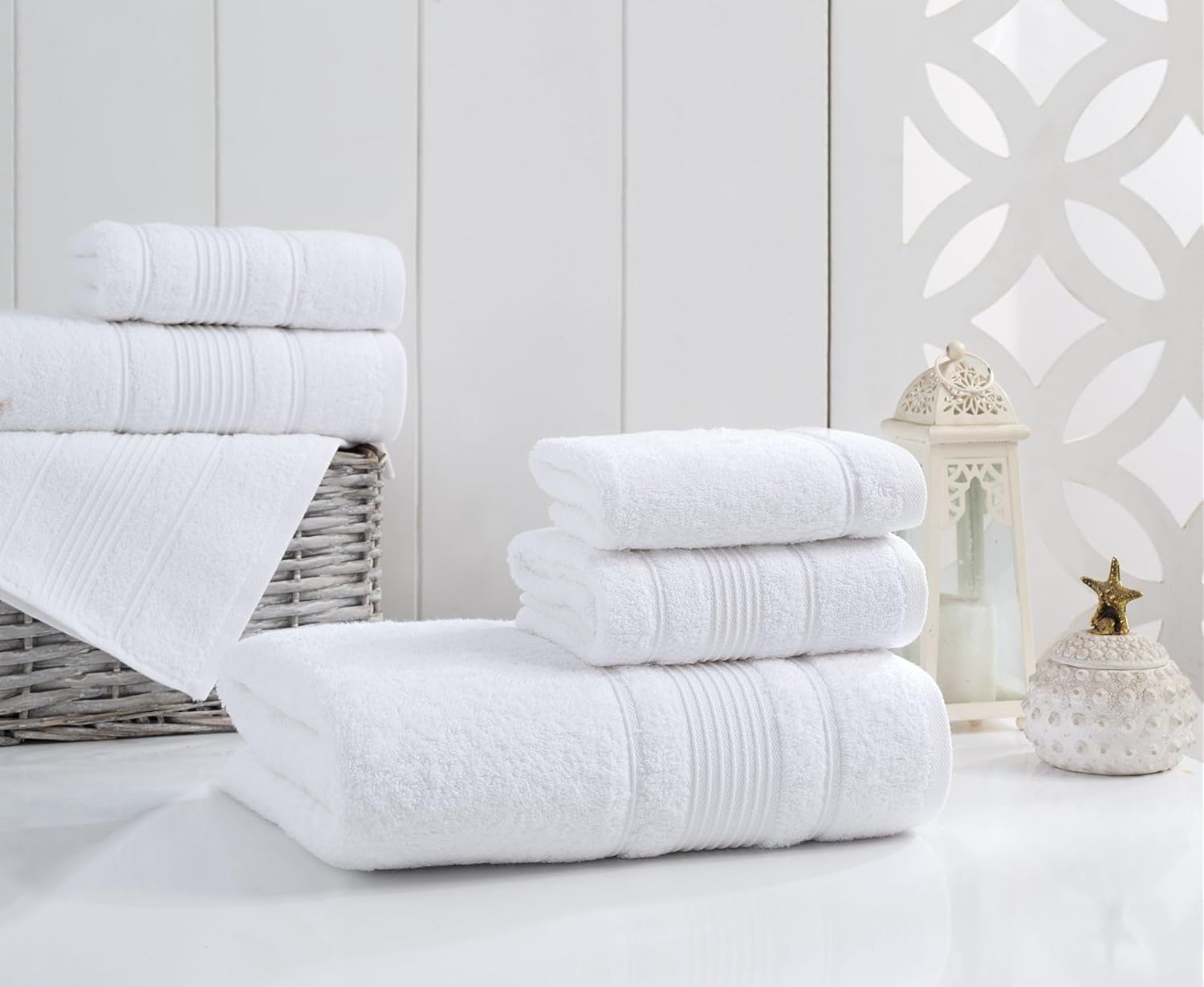 Ephesos Custom Monogrammed Towel Set - 3 Piece Wheat Design with J in Blue