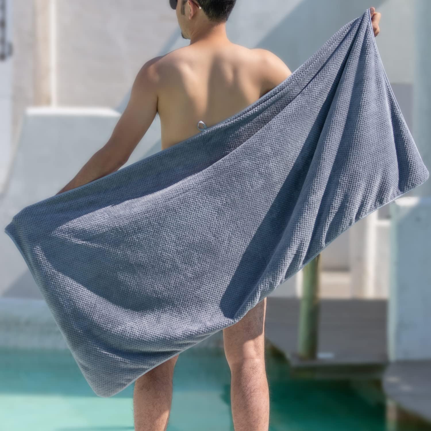 OLESTER Microfiber Bath Towels 4 Colors Set