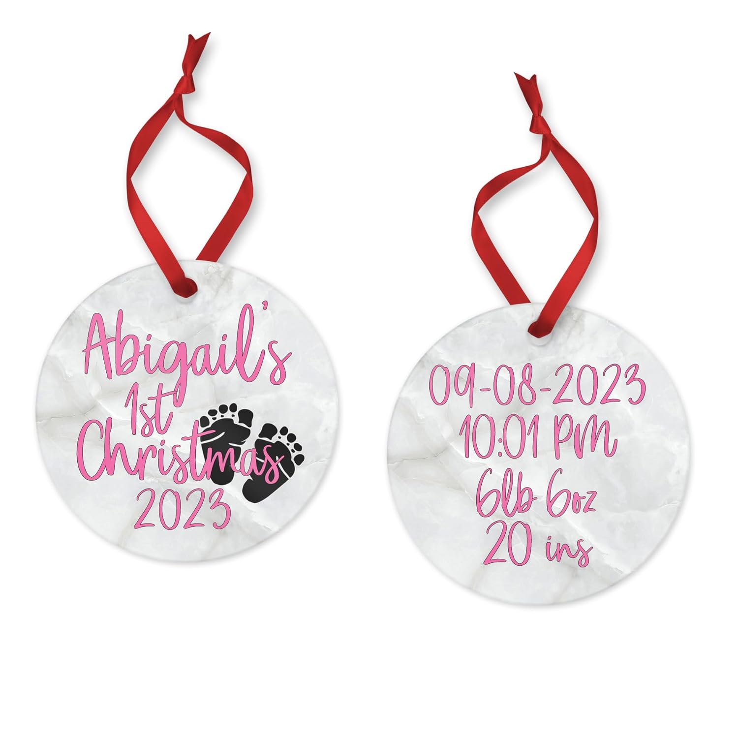 Personalized Babys 1st Christmas Ornament 2023
