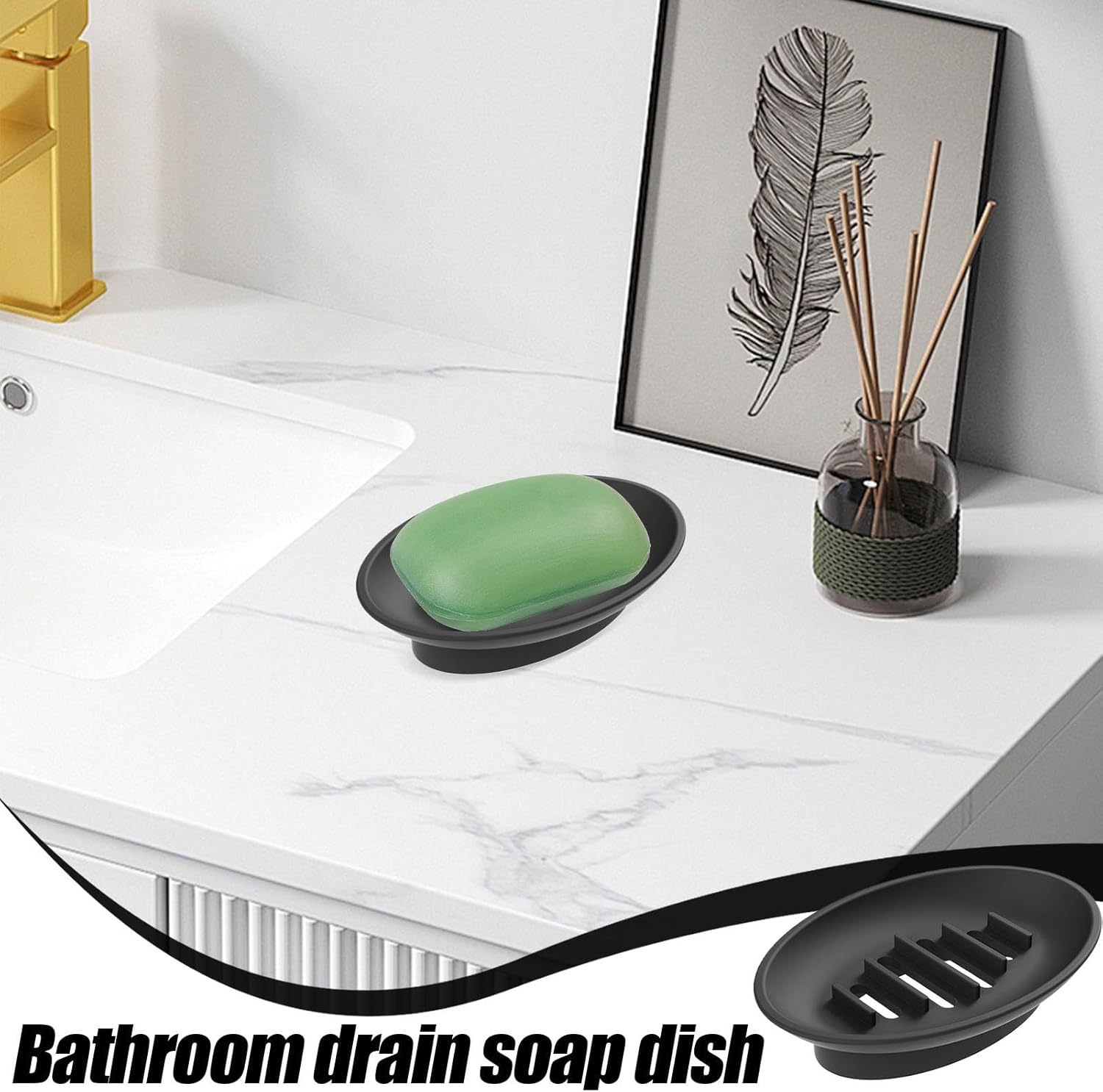 Waterproof Soap Dish Holder - Sturdy Silicone Tray