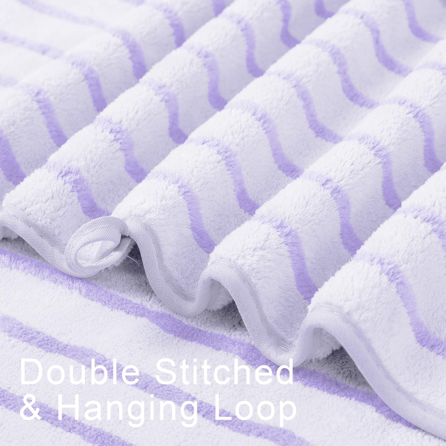Mistyrose Bath Towels Set 4-Pack Purple 35x70 Microfiber