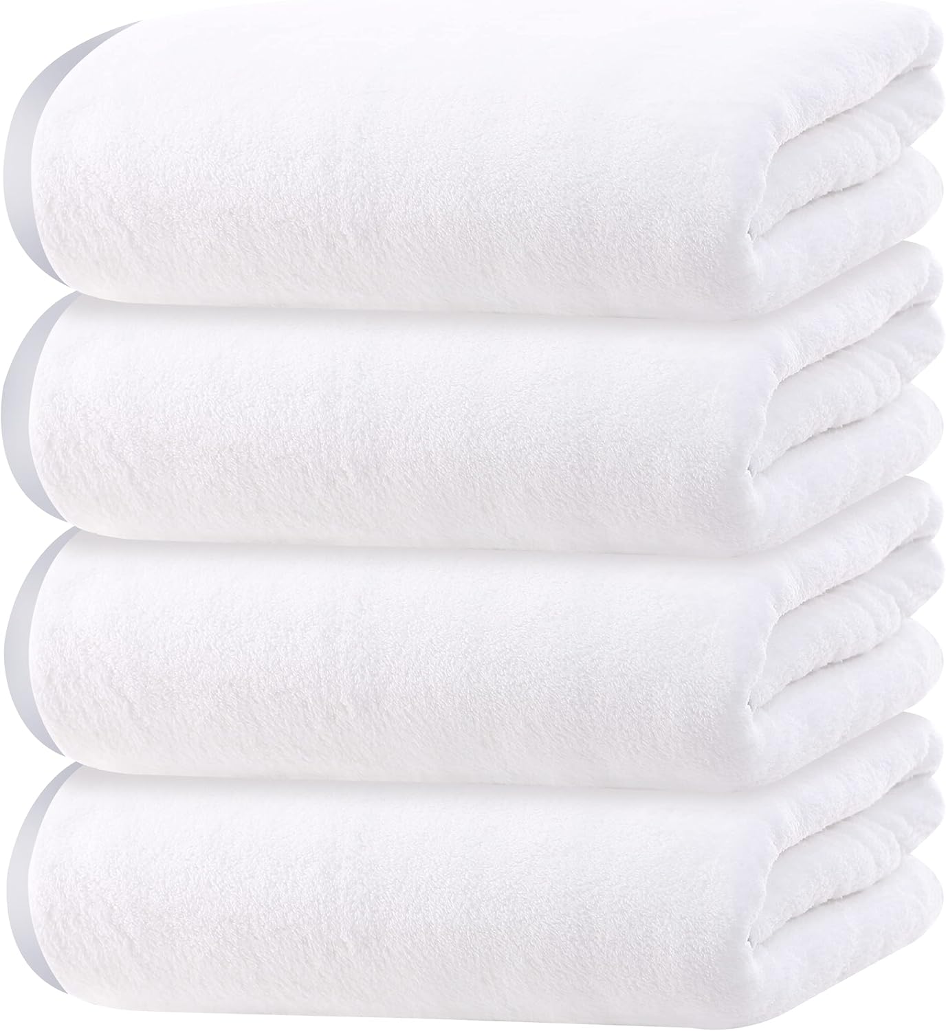 Cosy Family 4 Pack Microfiber Bath Towels - Ultra Soft Quick Drying Lightweight