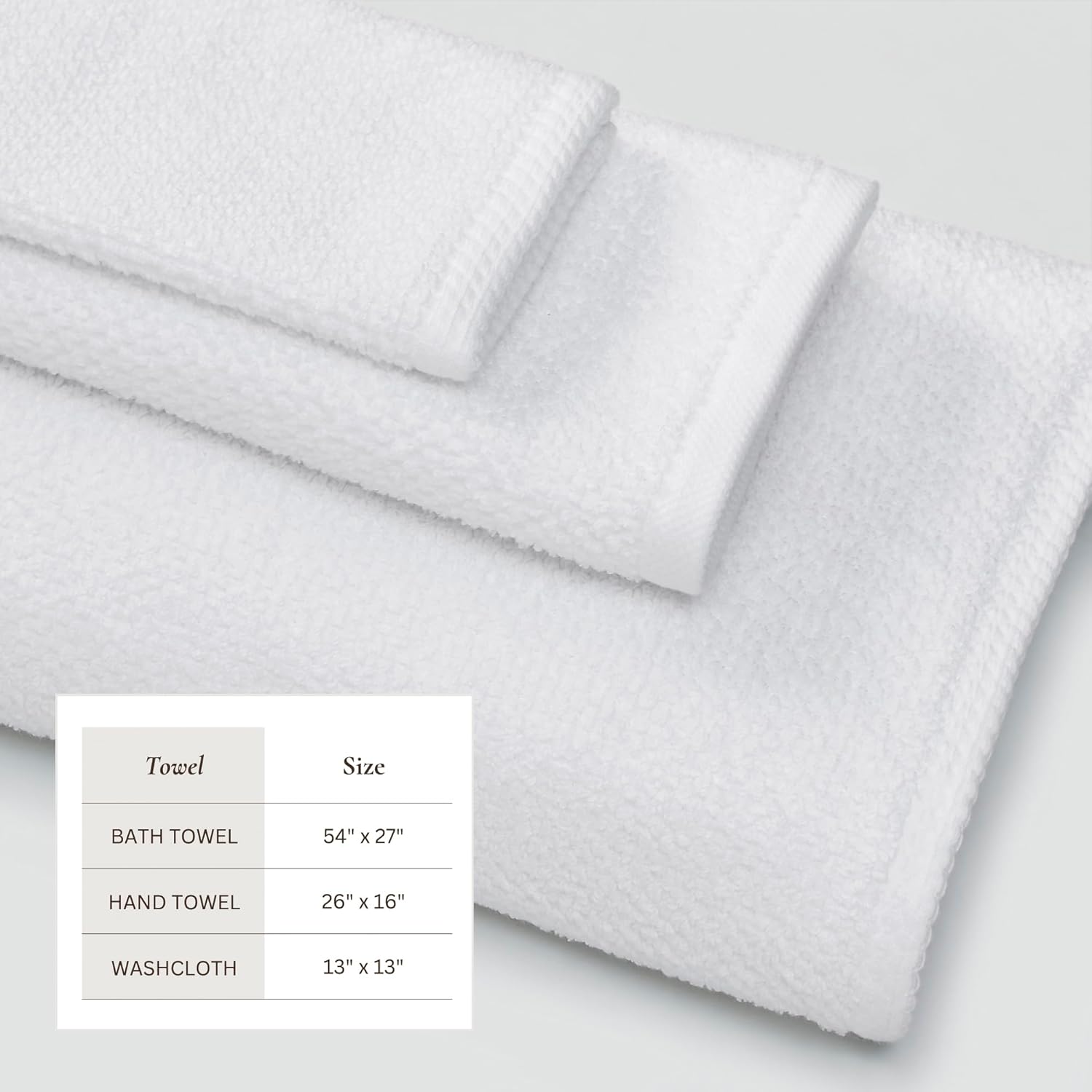 Great Bay Home White Bath Towels 6-Piece Set