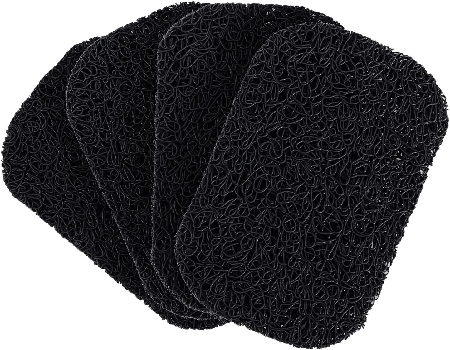 Hesitroad Soap Dish Quick Drain 4Pcs Creative Black