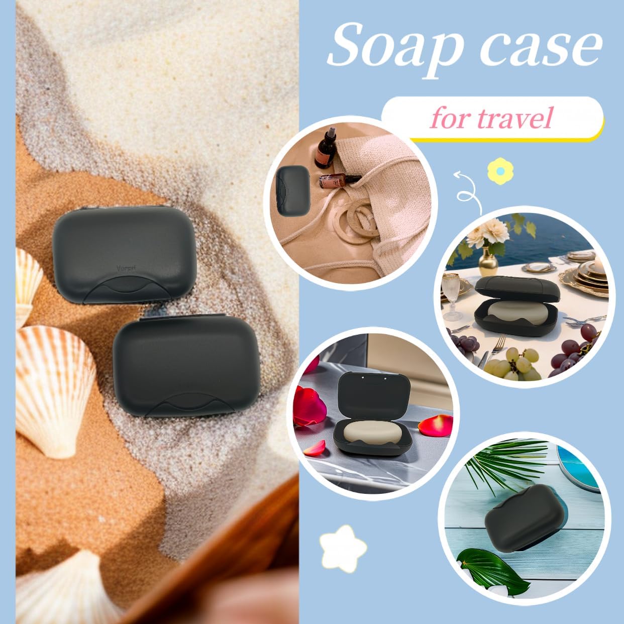 Vonpri Travel Soap Case Bar Holder Container
