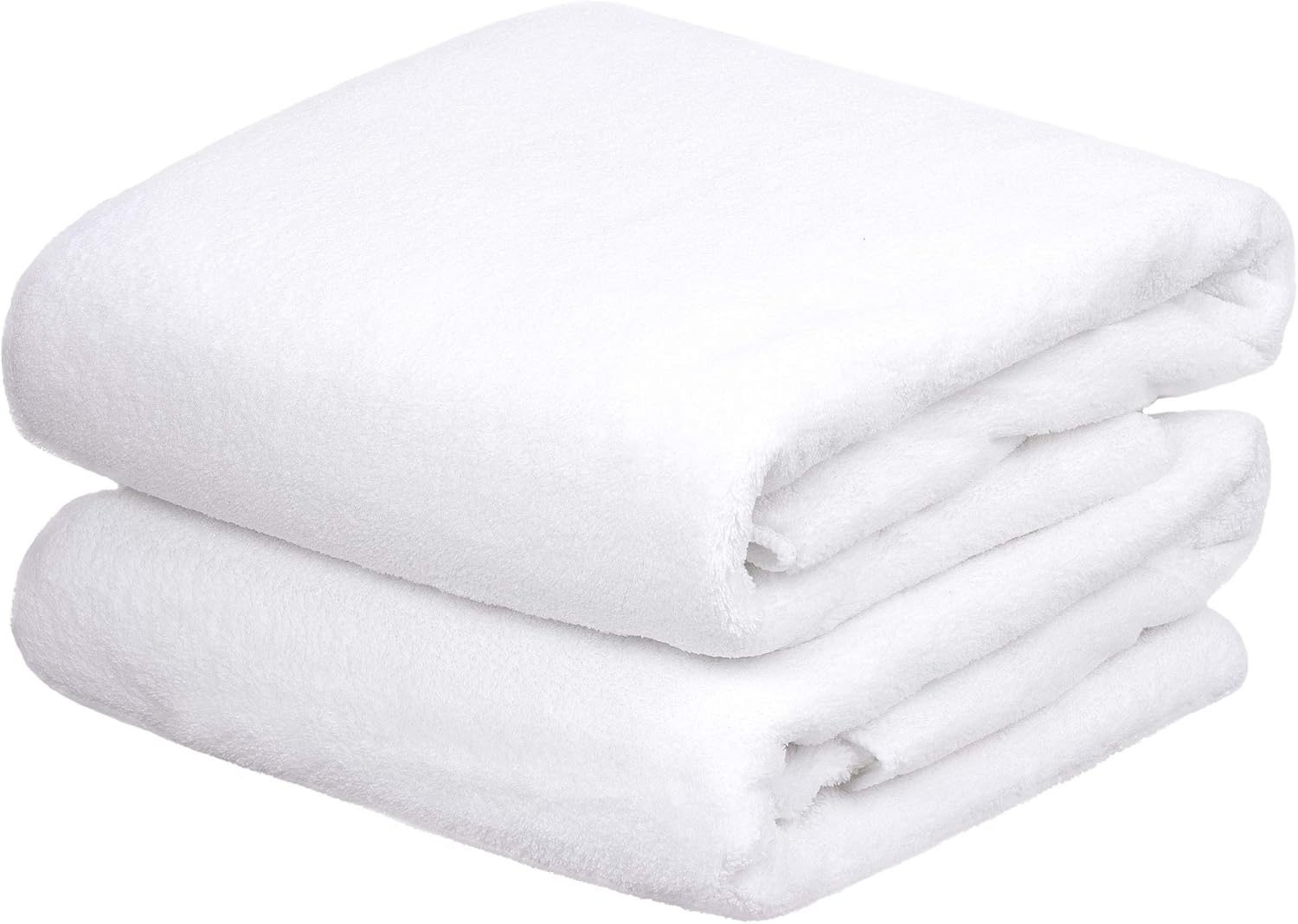 JML Large Bath Towels 2 Pack 30x60 White Fleece