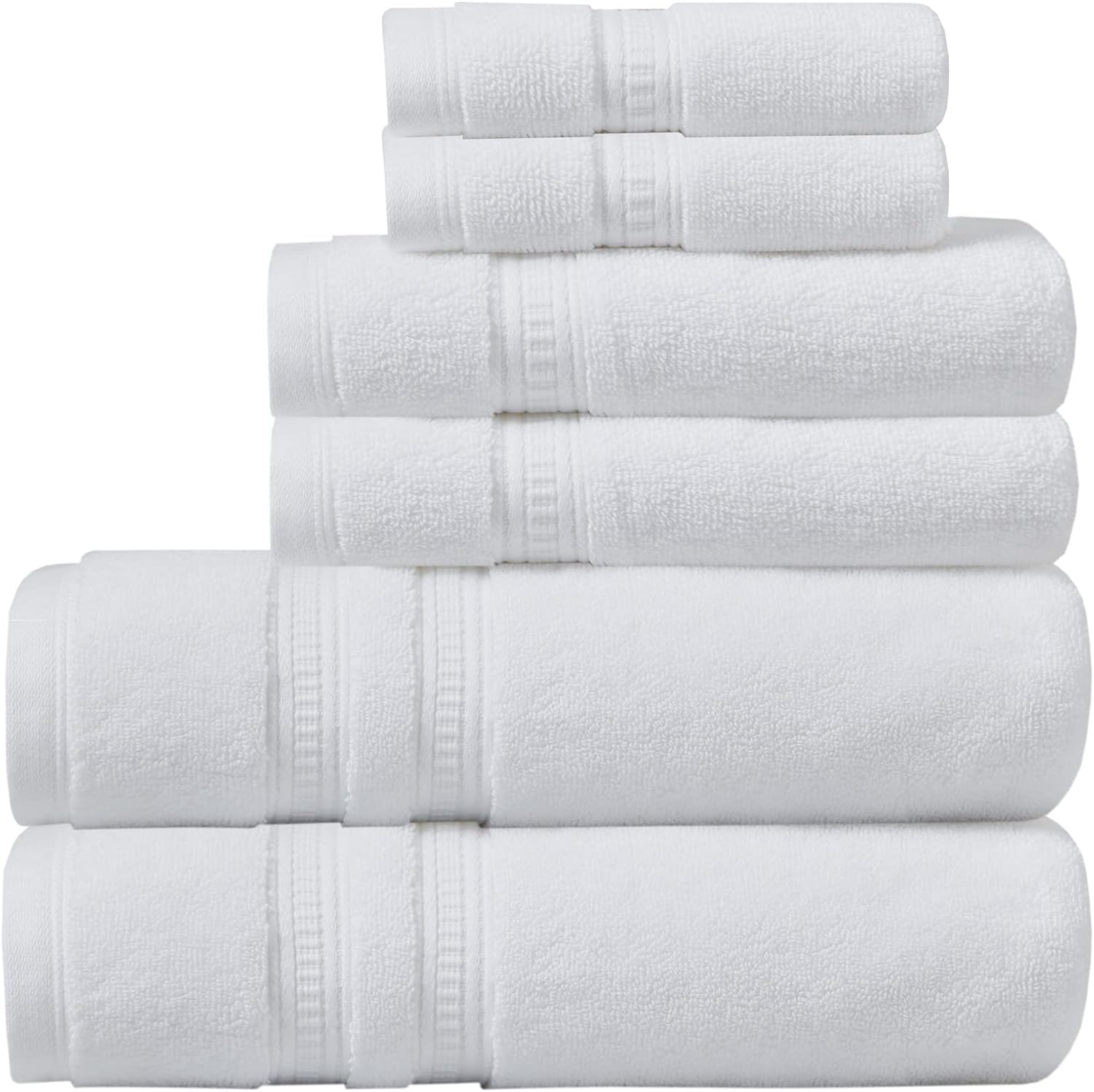 Beautyrest Plume 100 Cotton Bath Towel Set 6 Piece