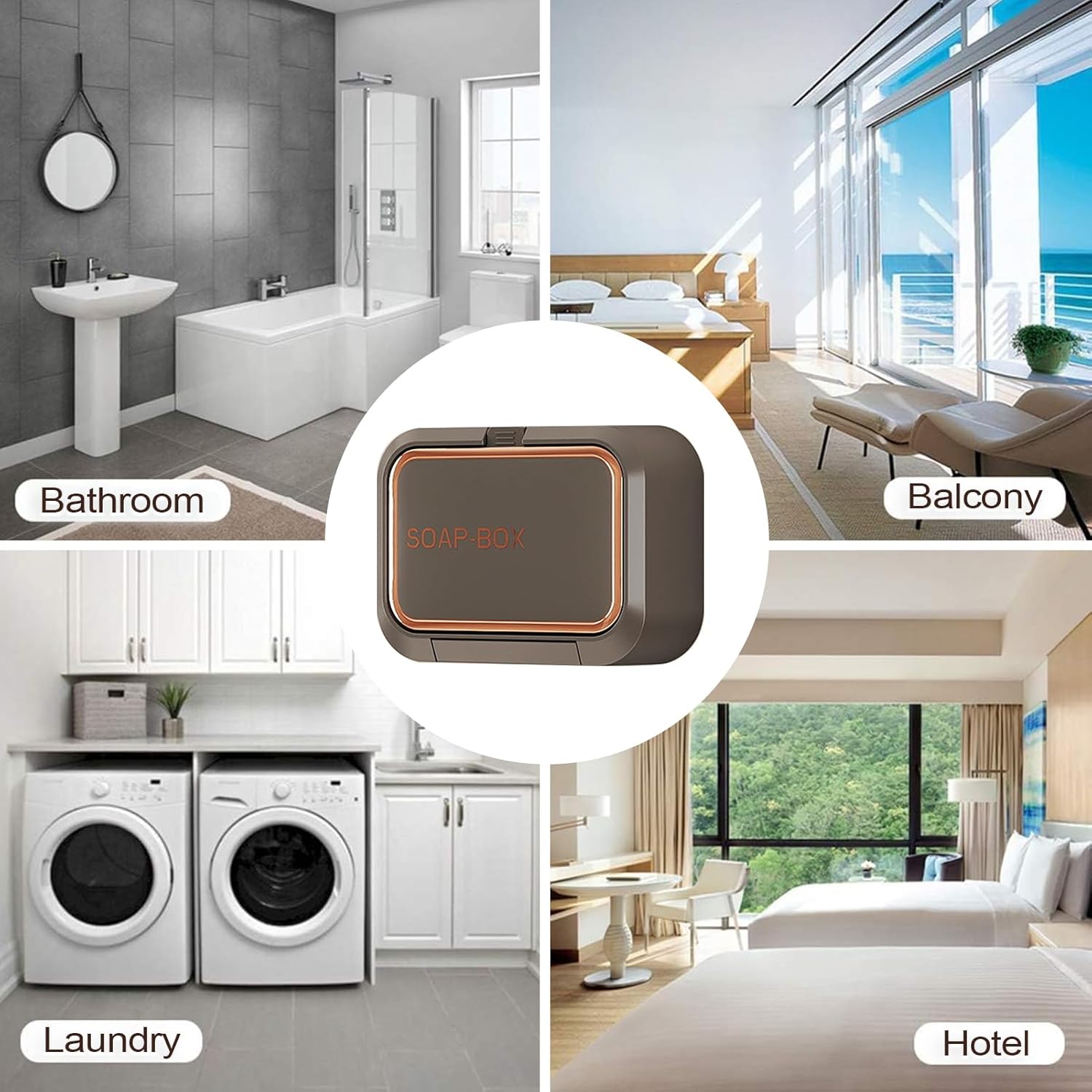 Wall Mount Soap Holder with Vapor Isolation Cover