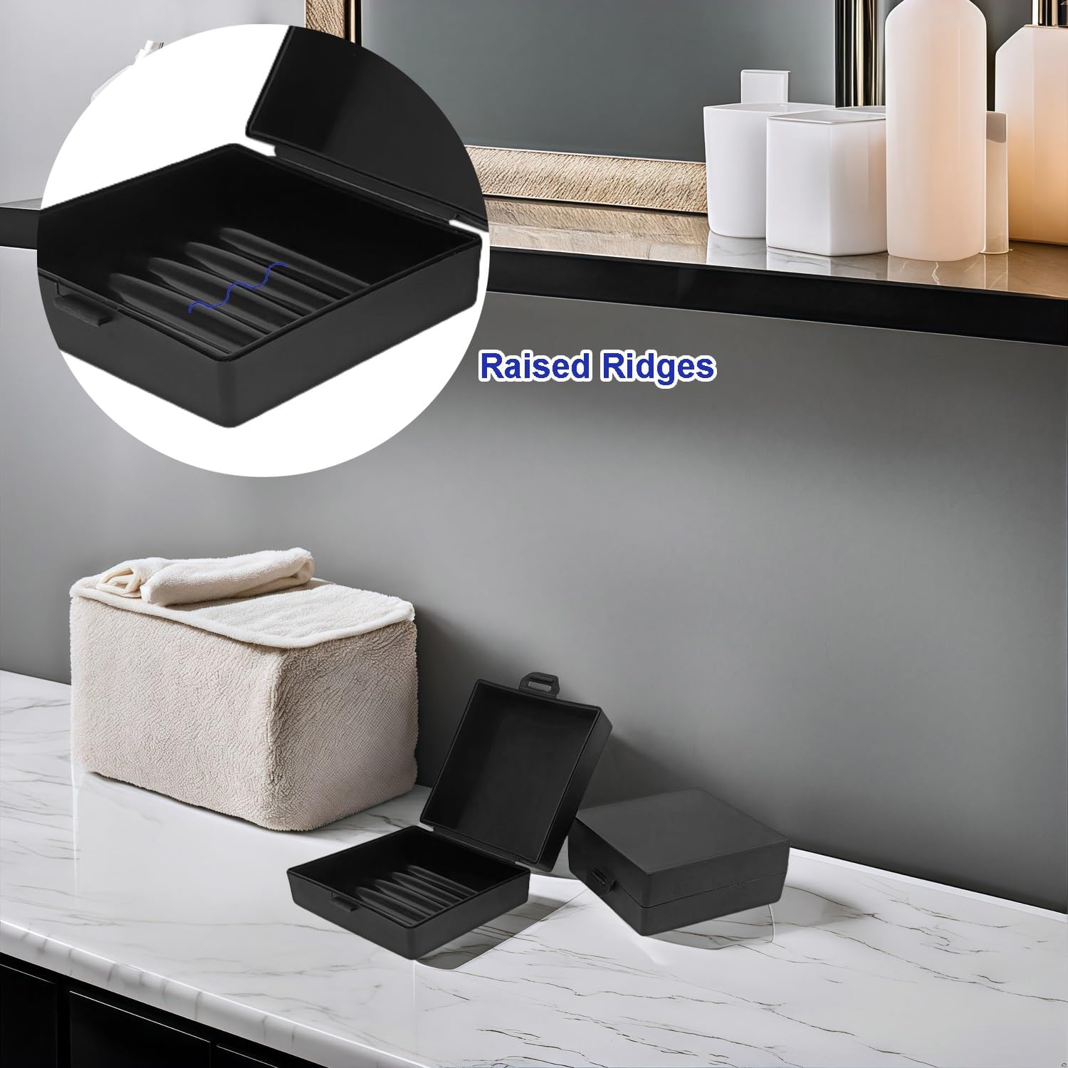 Elimeta Soap Holder 2 Pack - Waterproof Travel Case with Lid