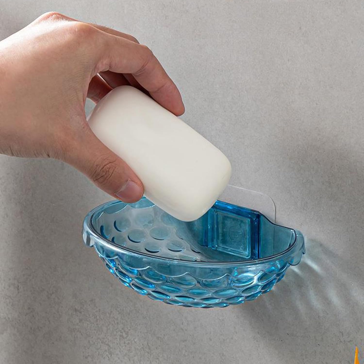 Wall Mounted Soap Holder No Drilling Self Adhesive Bath Organizer