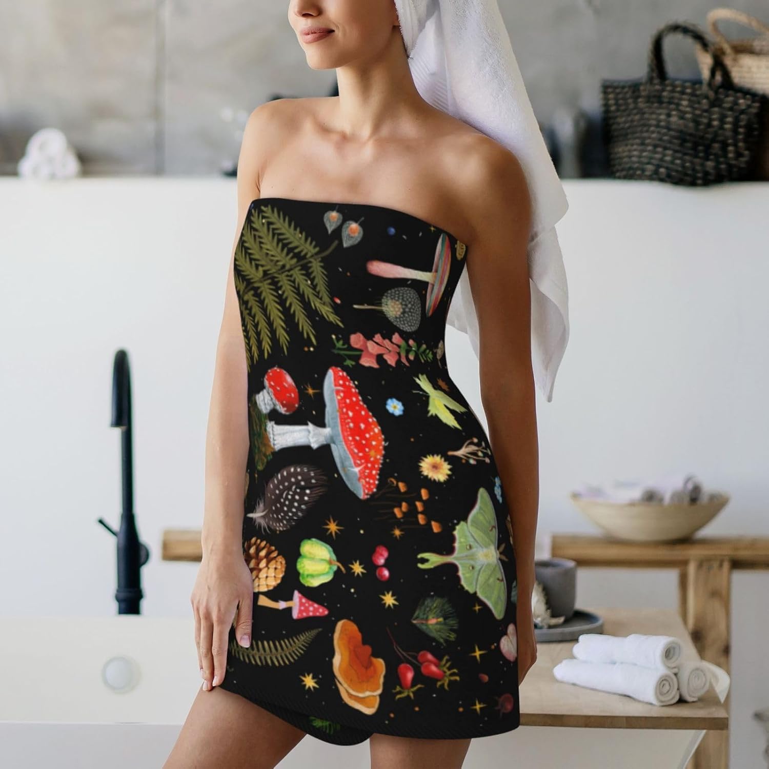 YETOUTOU Mushroom Bath Towels Set
