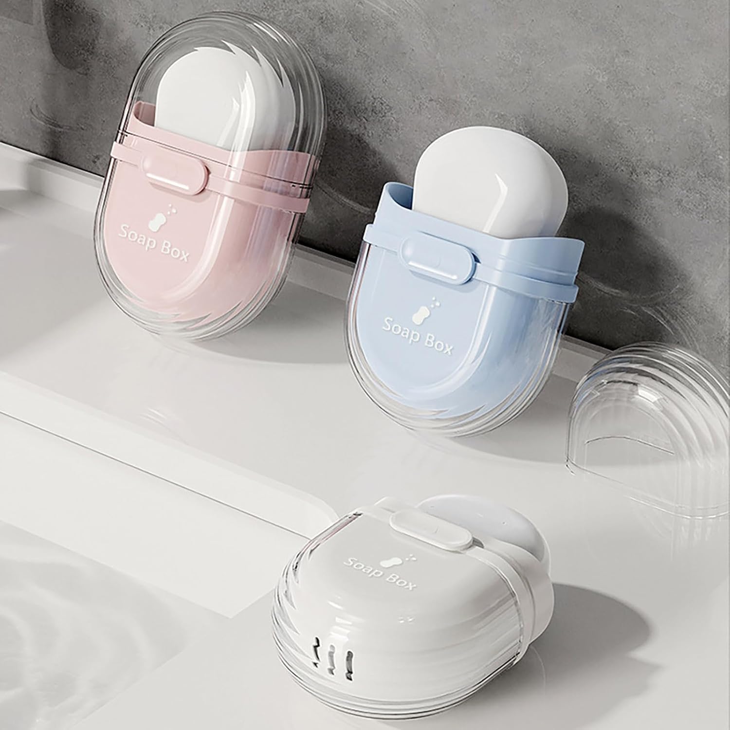 Travel Soap Box with Drainage and Lock Design 1