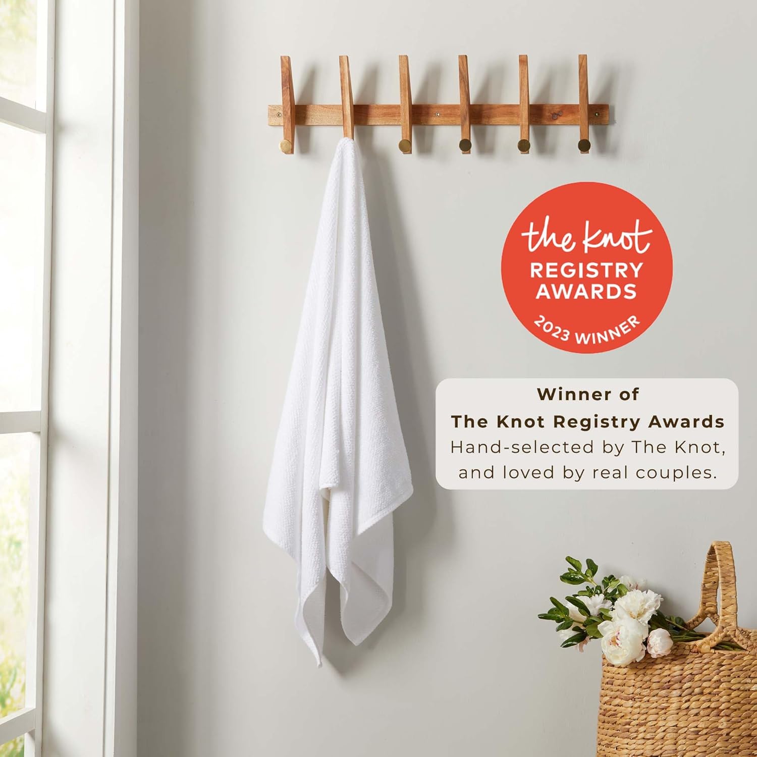 Great Bay Home White Bath Towels 6-Piece Set