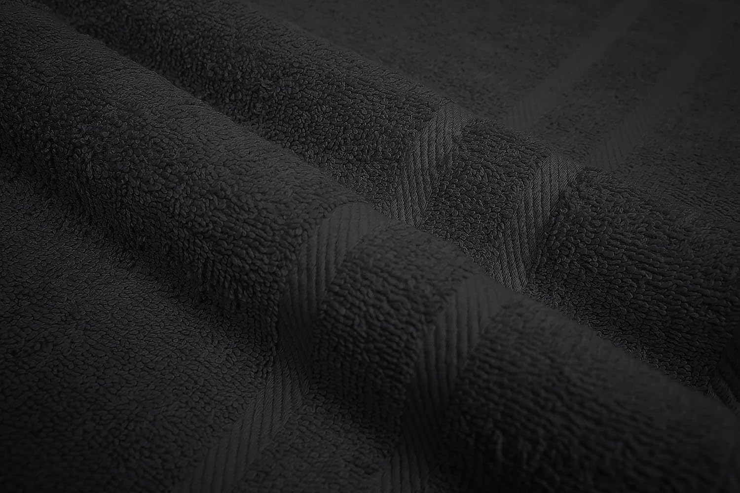 Looperry 6 Pack Small Black Bath Towels - 100 Cotton 23x46