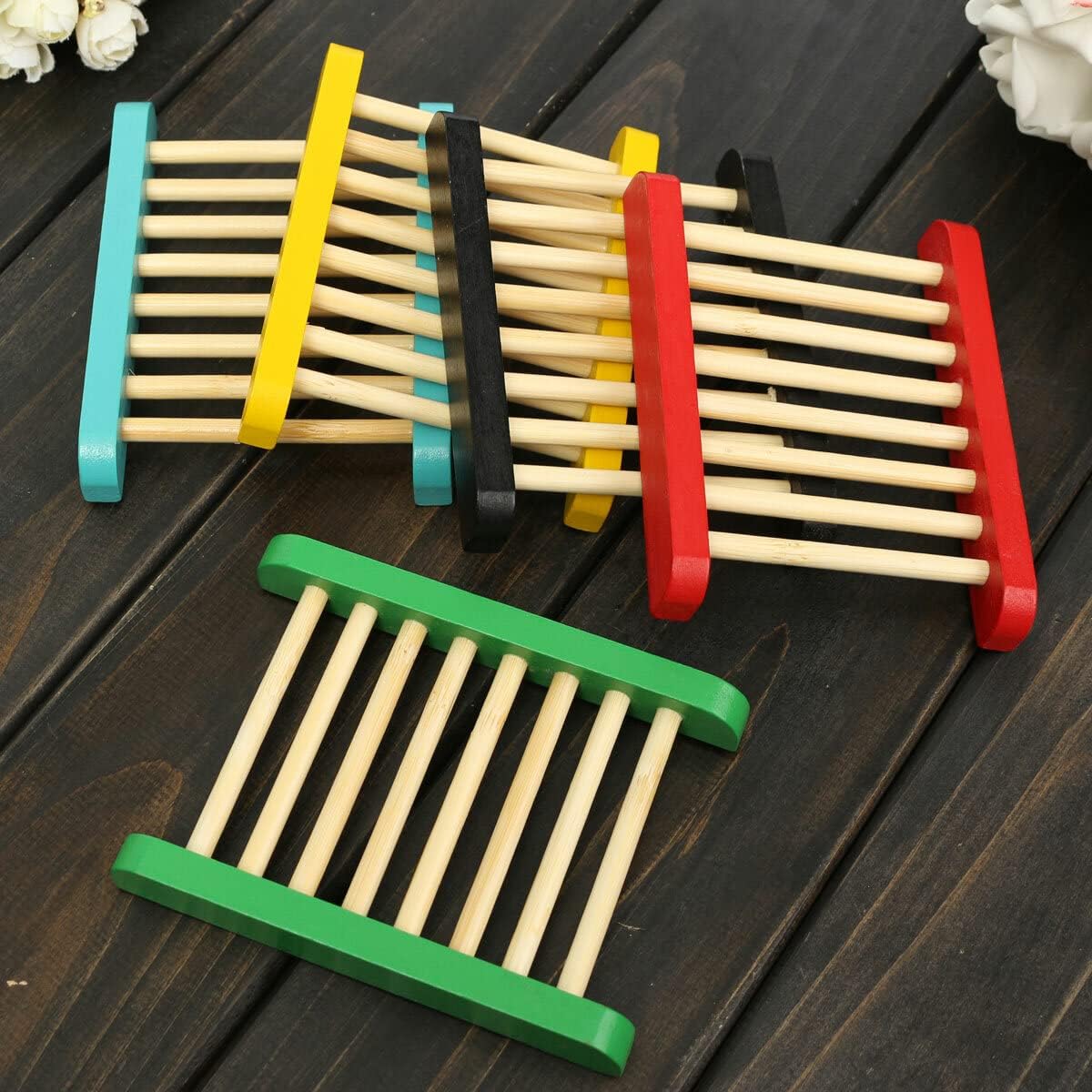 Acofuns Portable Shower Soap Wood Dish Tray Holder