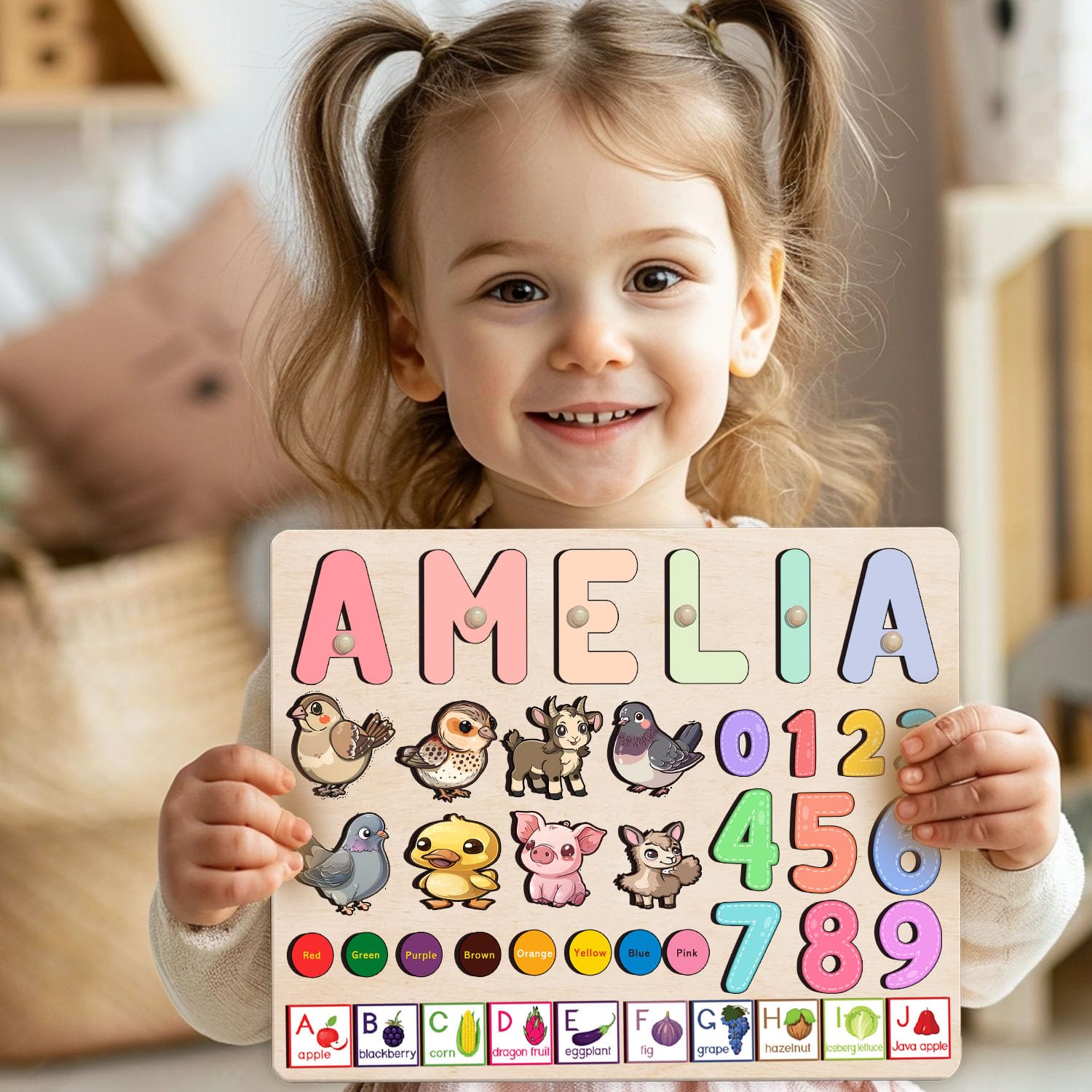 Personalized Wooden Name Puzzle For Kids 1