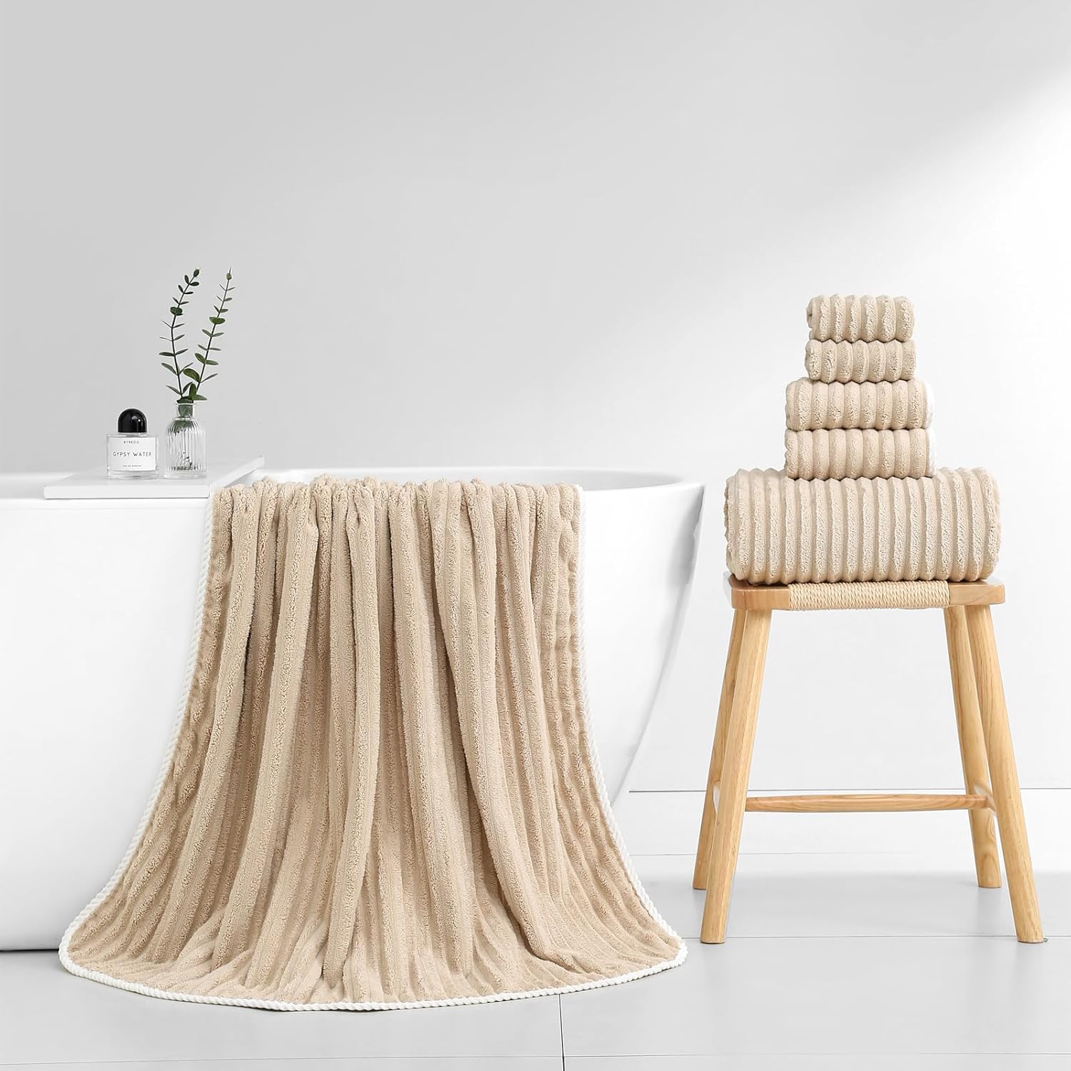 Robmic 40x80 Inch Luxury Microfiber Bath Sheet