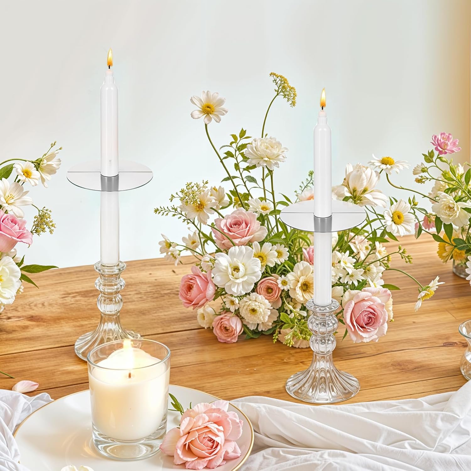 300 Pack Taper Candle Drip Protectors for Church Services