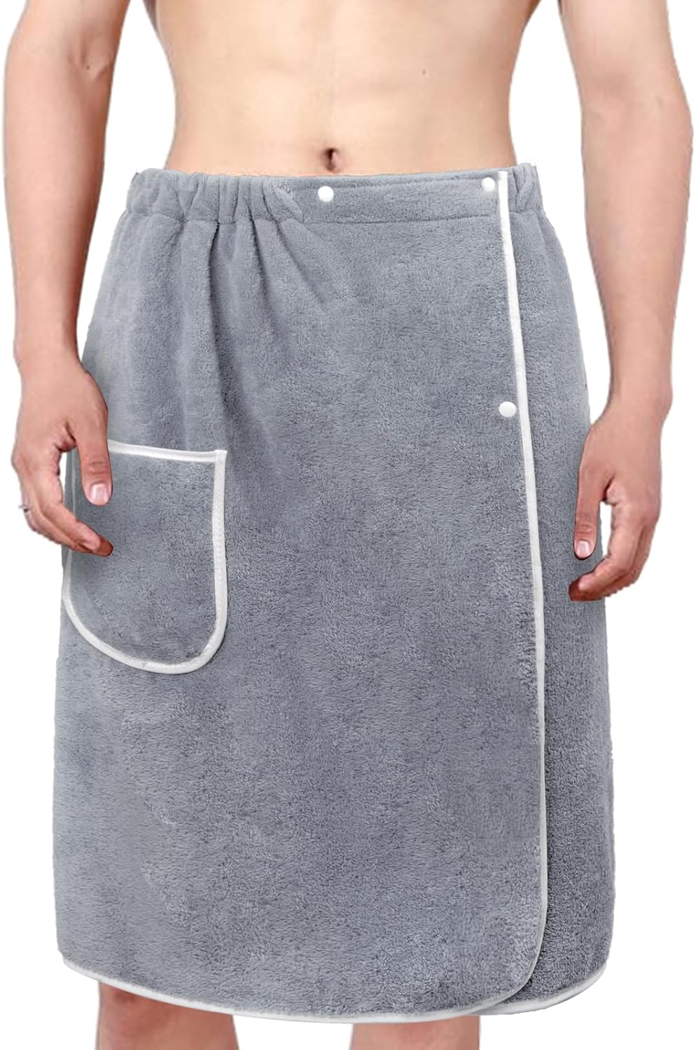 PURFUN Men Boys Adjustable Bath Towel with Elasticated Band