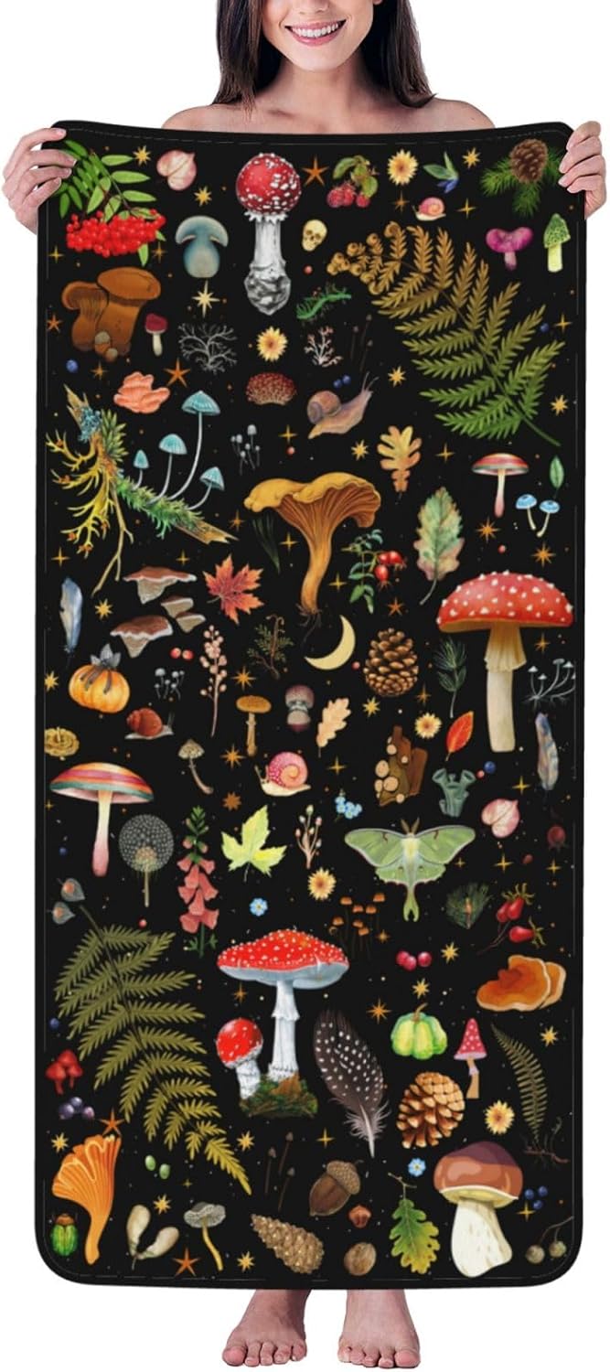 YETOUTOU Mushroom Bath Towels Set
