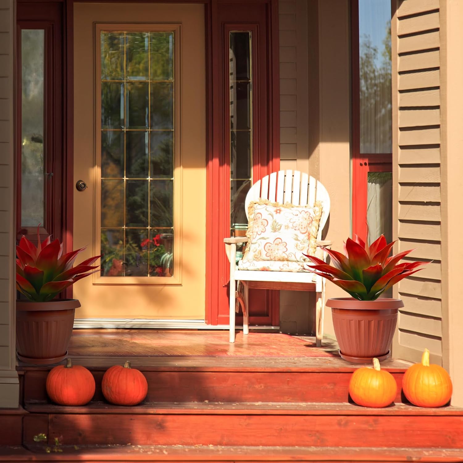 Velener Red Fake Agave Plant 22 Inches Set of 1 1