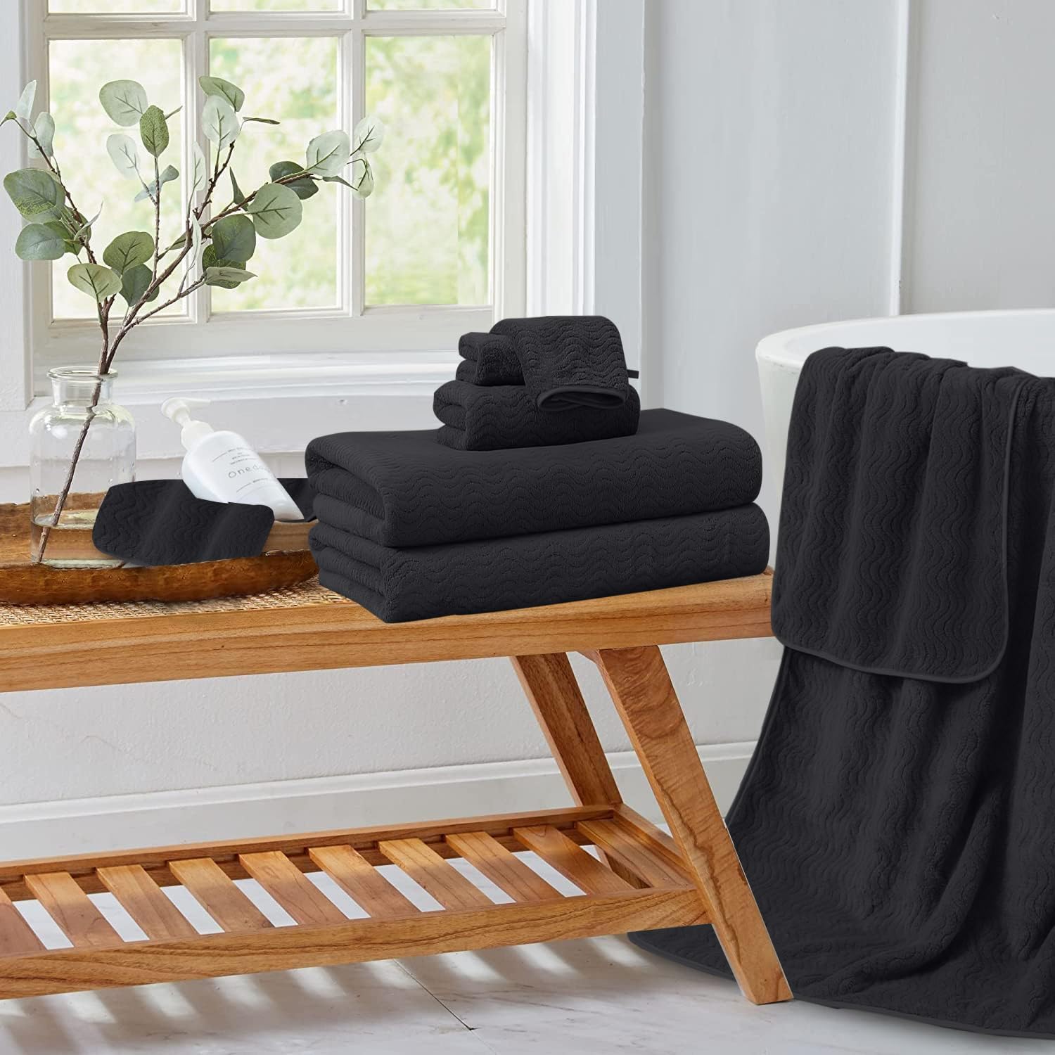 Jessy Home 4 Piece Extra Large Bath Towel Set 1