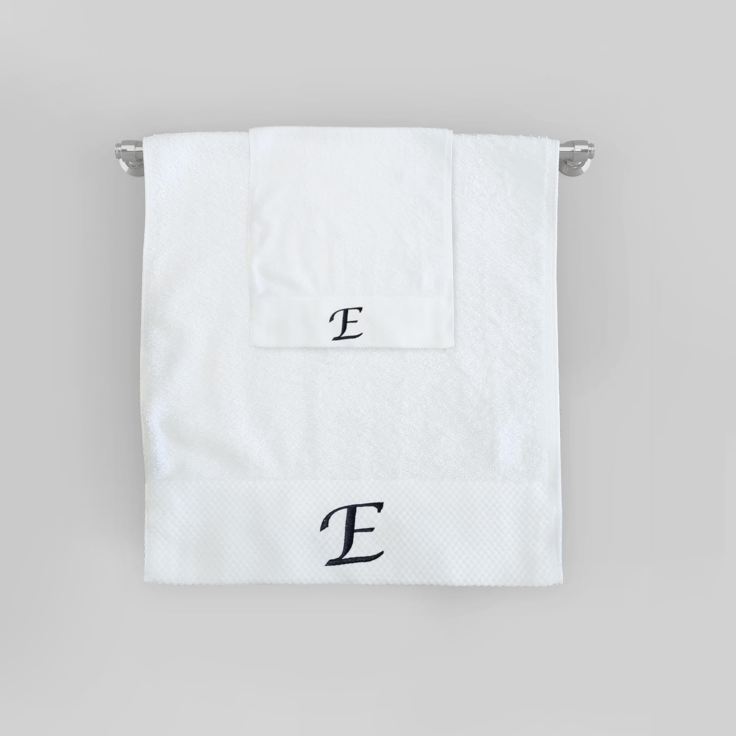 Luxury Monogrammed Towels Set - 2 Pack with Christmas Packaging
