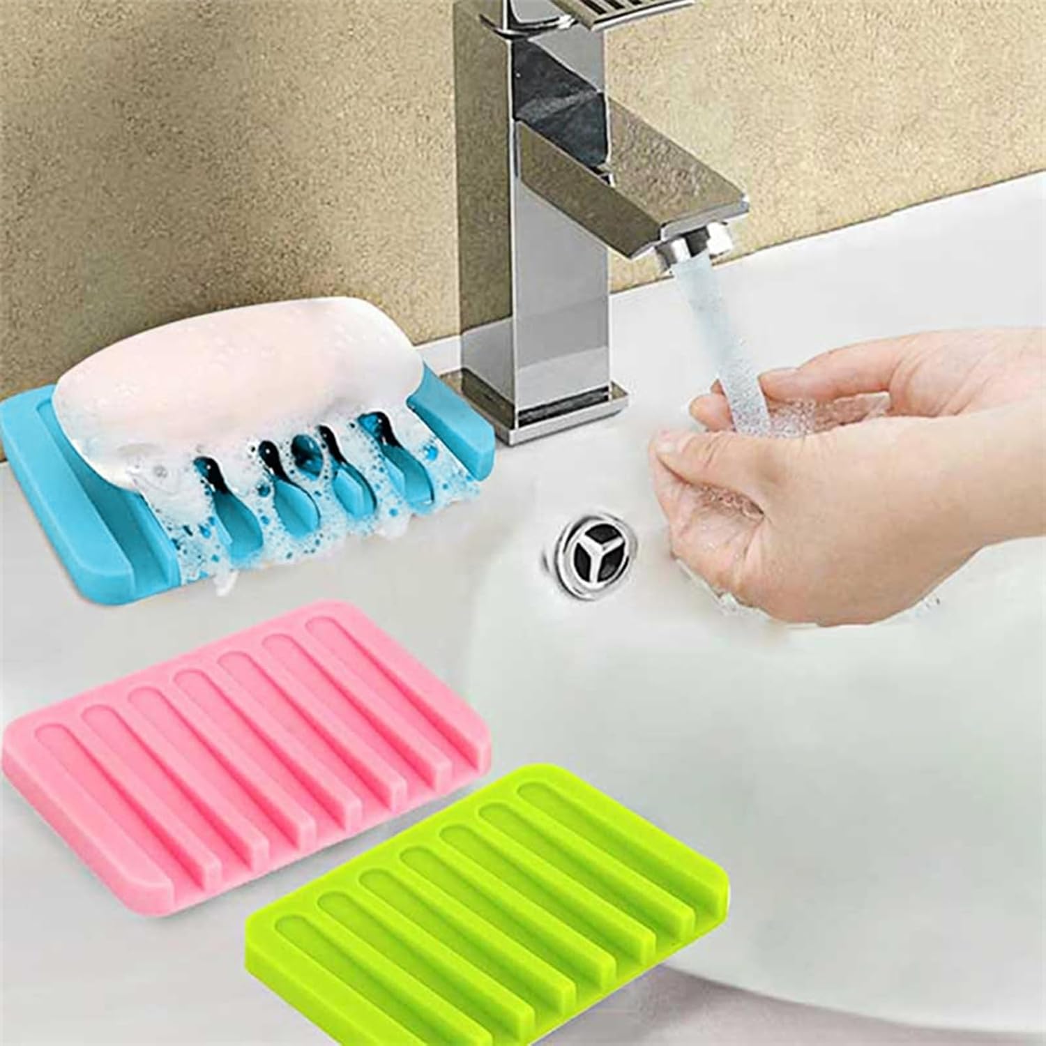 lamphle Creative Design Soap Dish Sink-Mounted Holder
