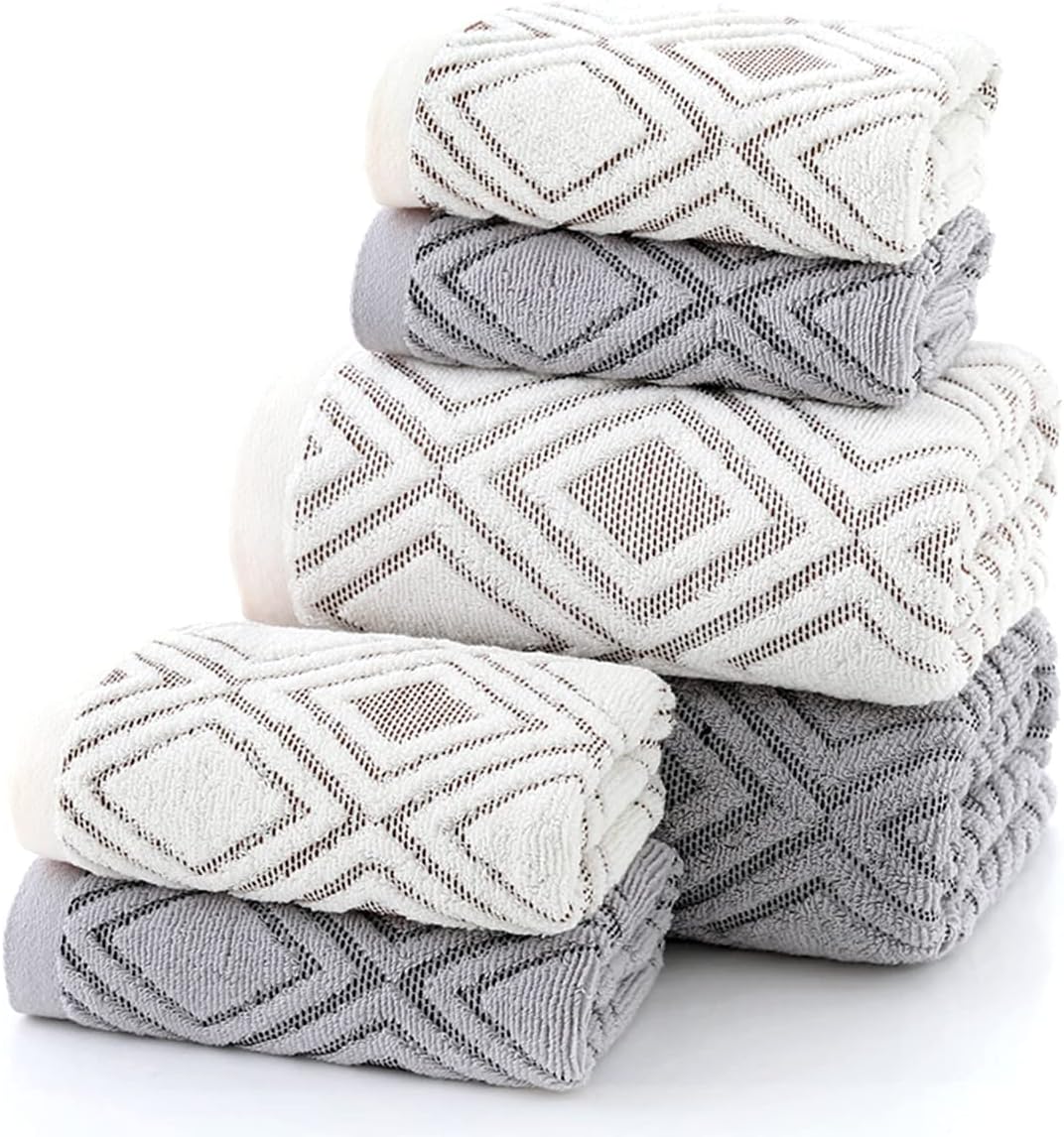 Pidada Bath Towel Diamond Pattern 100 Cotton Soft Absorbent Towel