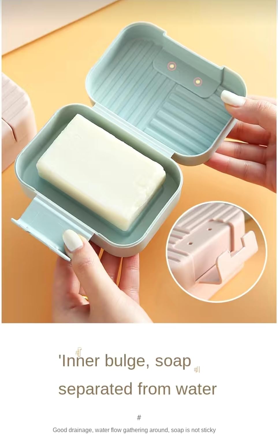 2 Pack Travel Soap Holder Pink Portable