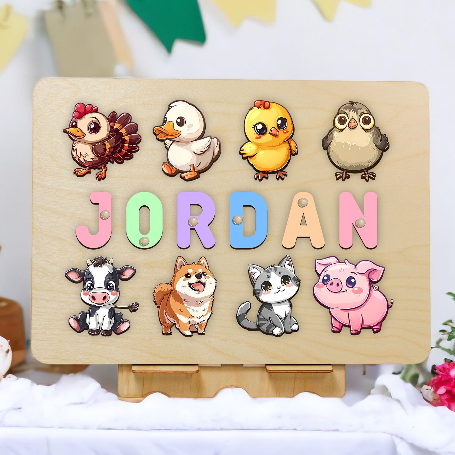 Personalized Wooden Name Puzzle for Toddlers