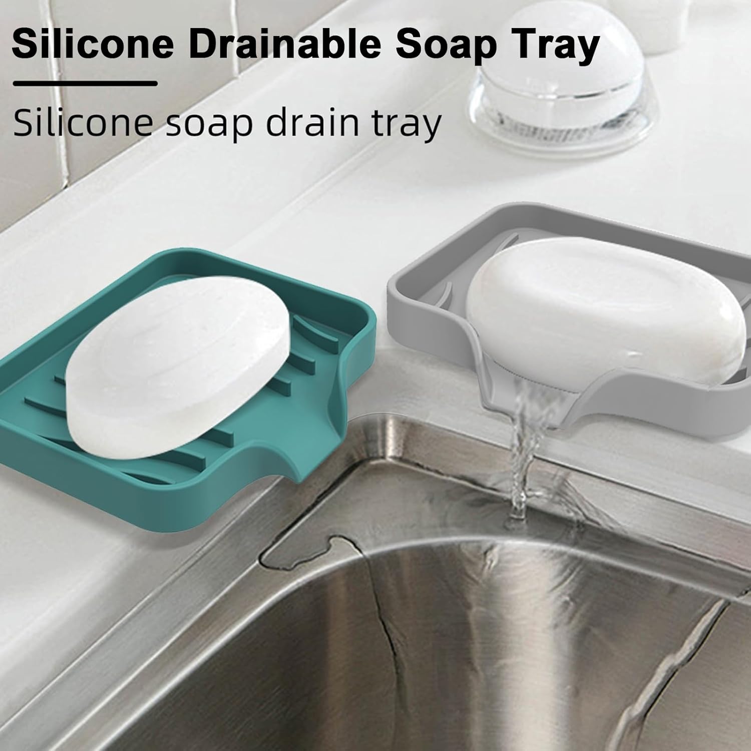 Curfair Soap Dish Black with Suction Cup and Quick Dry Design