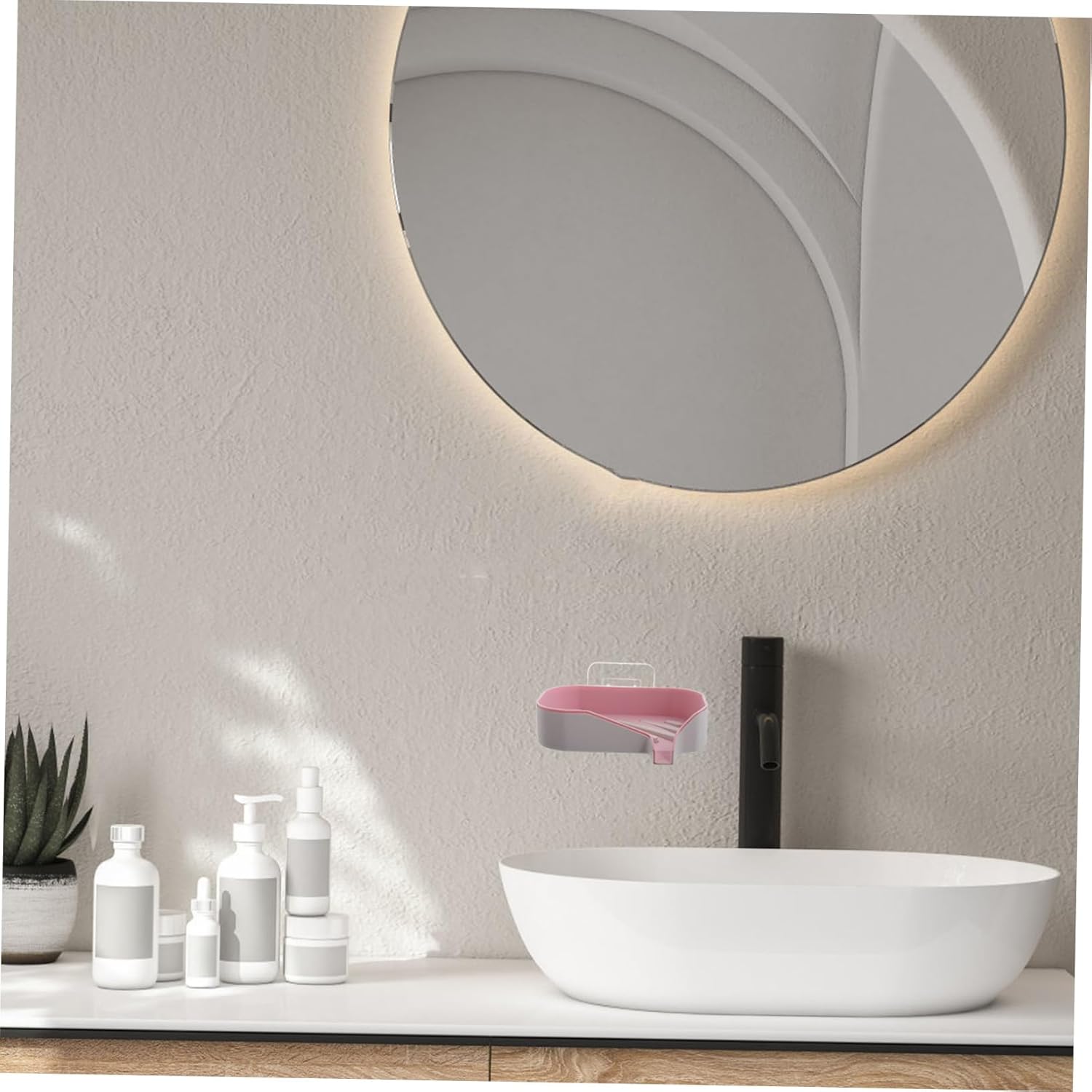 VALICLUD Wall Mounted Soap Dish with Hook for Bathroom