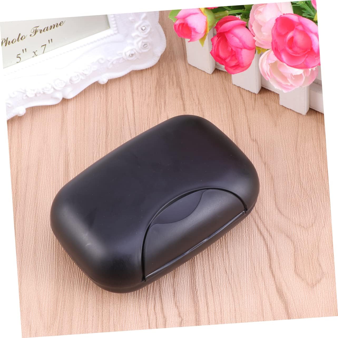 MAGICLULU Leakproof Portable Soap Holder for Travel Camping Black Case