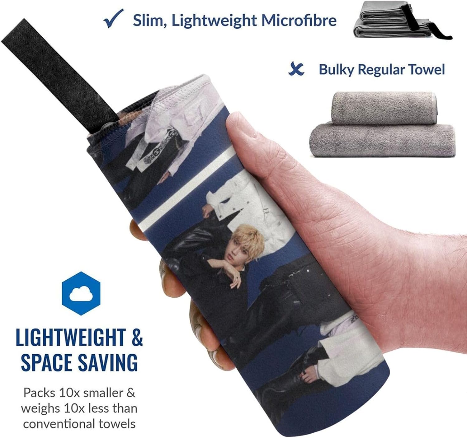 Stray Music Kids Microfiber Bath Towel - Lightweight Thin 315x63 Inch