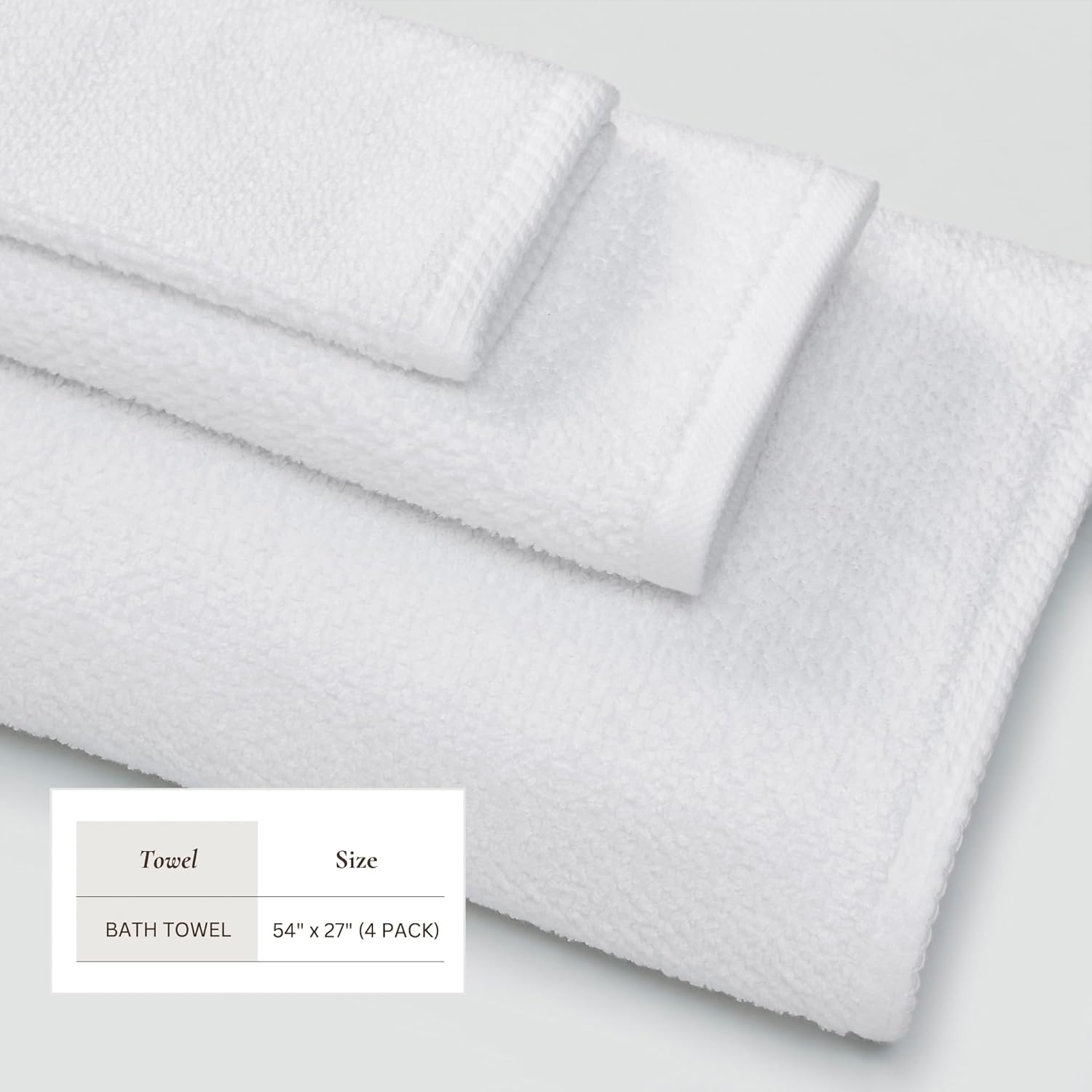 Great Bay Home White Bath Towels 4 Pack 1
