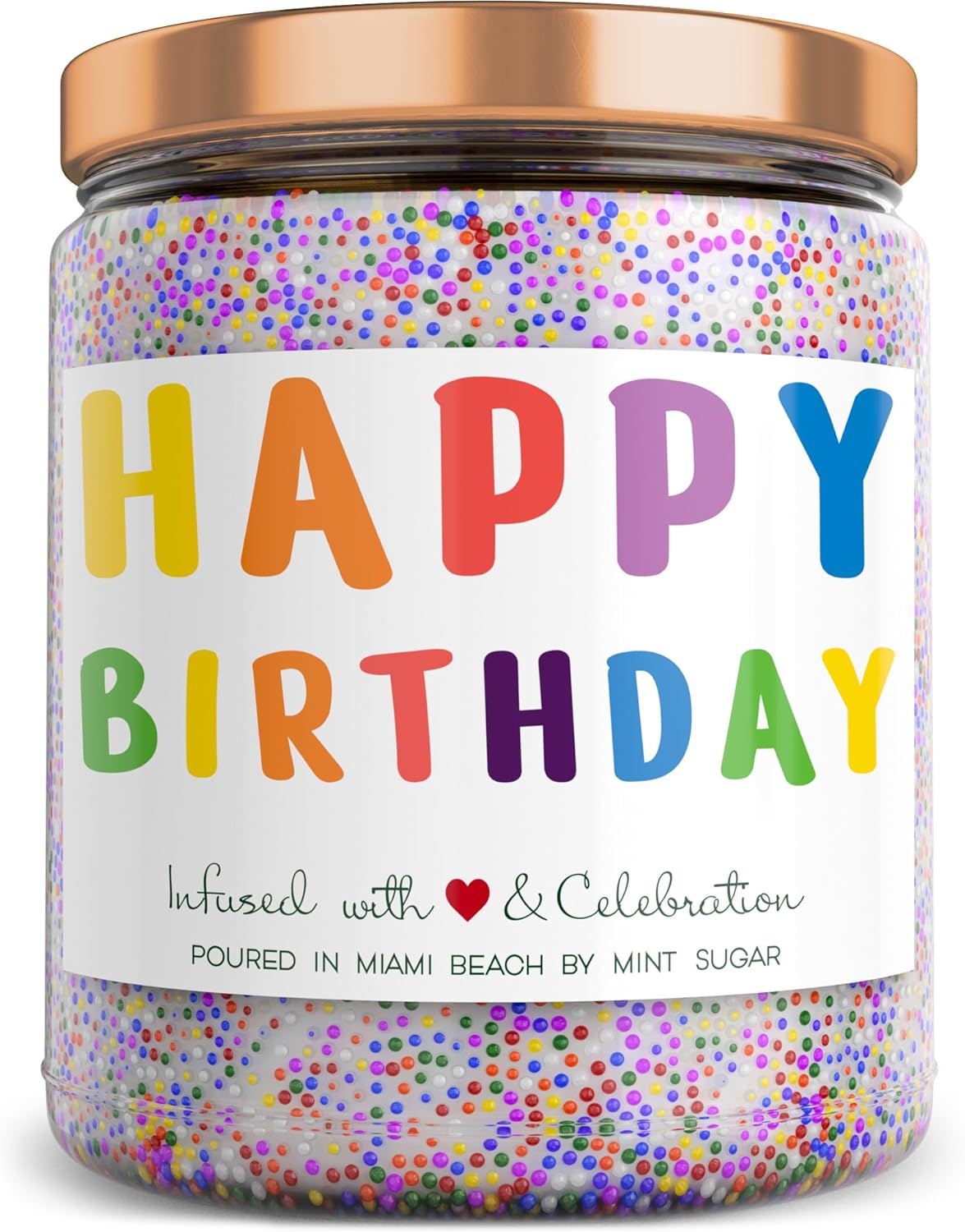 Happy Birthday Candle - Vanilla Cake Scent 9oz Made in USA