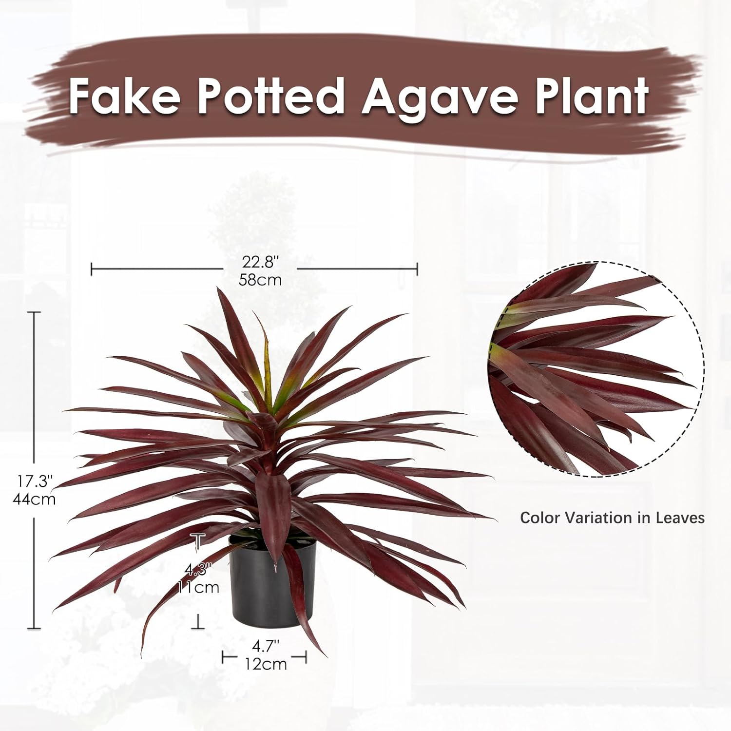 Briful Artificial Yucca Plant 173 Inch Red