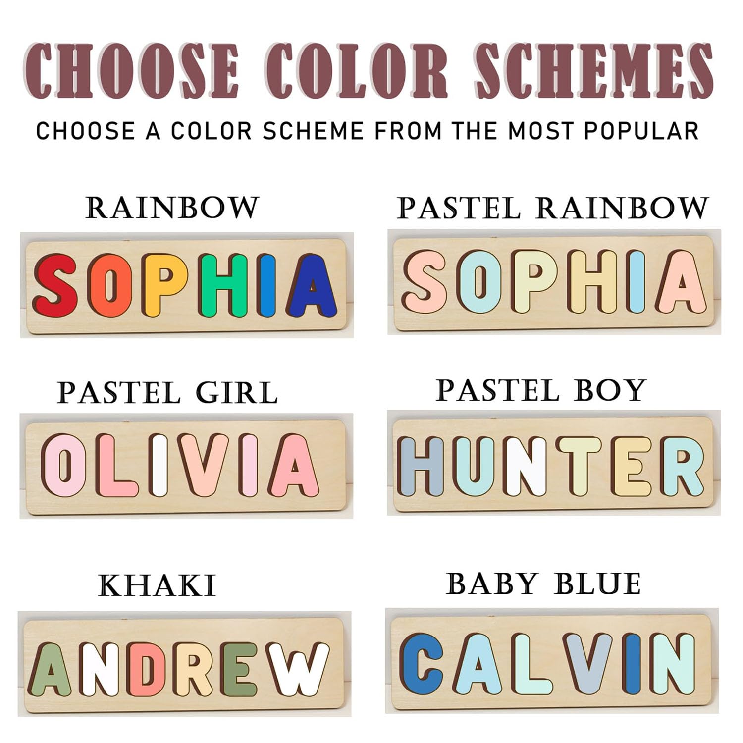 Personalized Wooden Name Puzzle For Kids 1